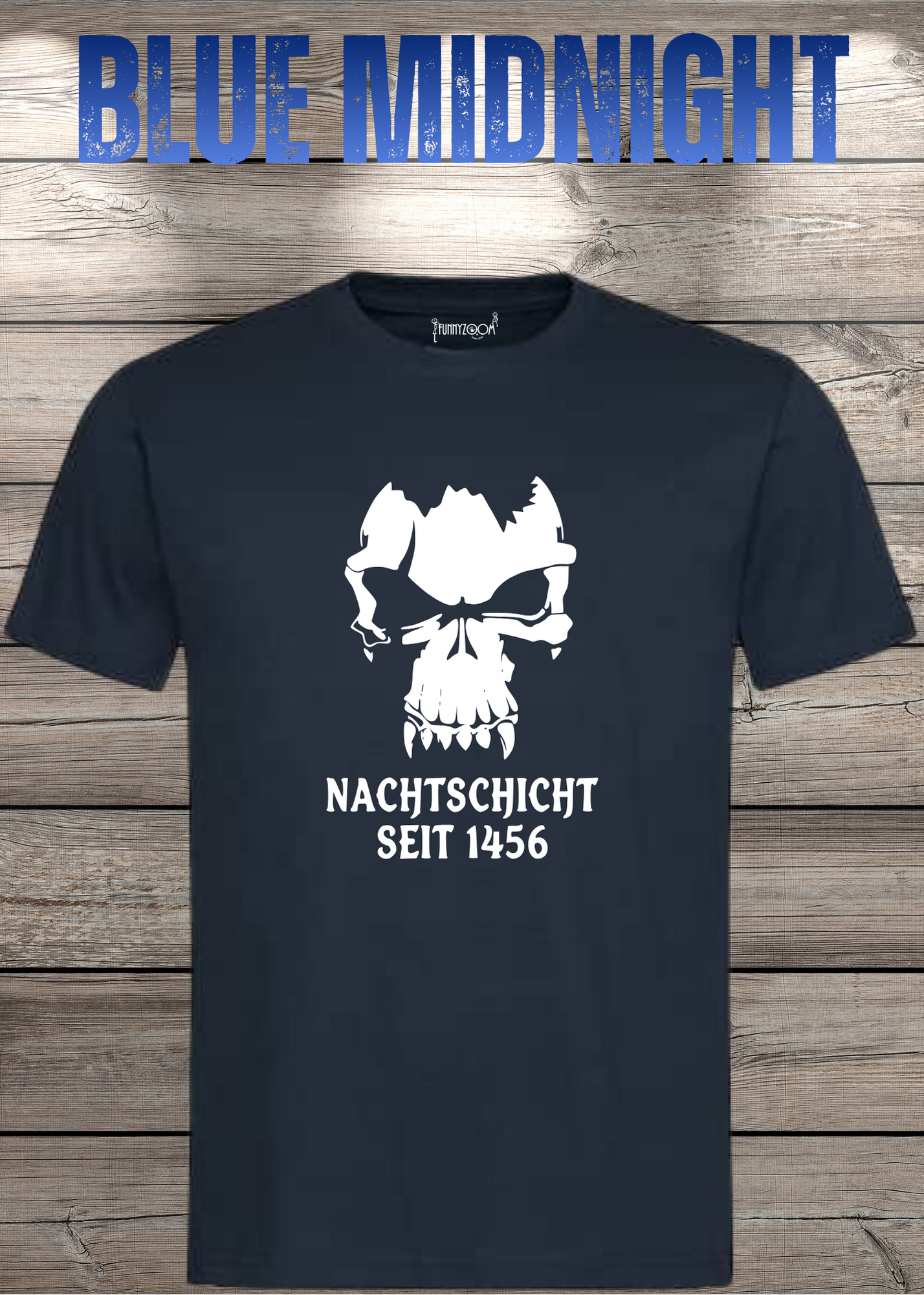 Gothic T-Shirt Skull Totenkopf Vampir Nachtschicht seit 1456 – Unisex Geschenkidee