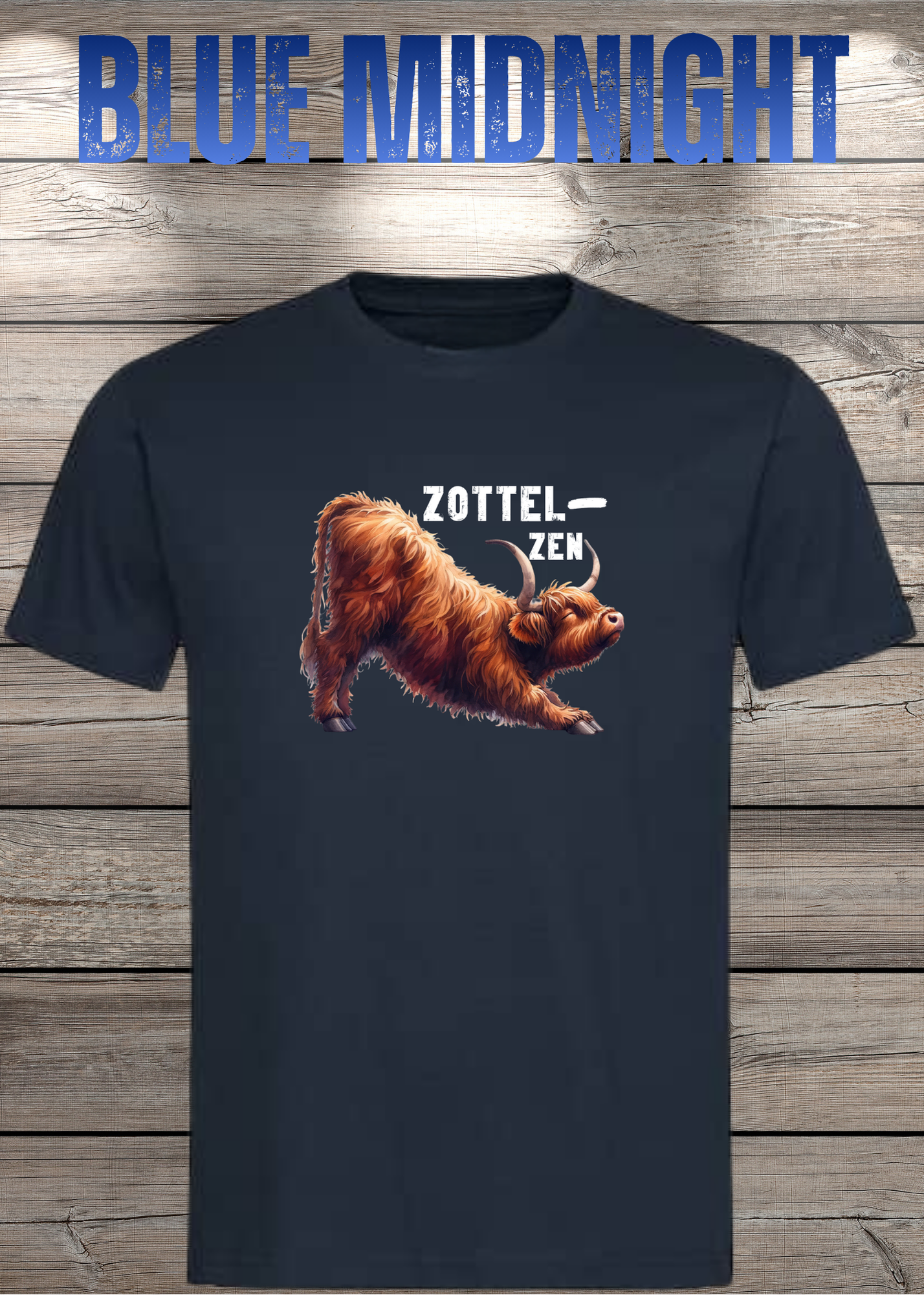 Highland Kuh Unisex T-Shirt - Zottel-Zen - Entspannte Vibes
