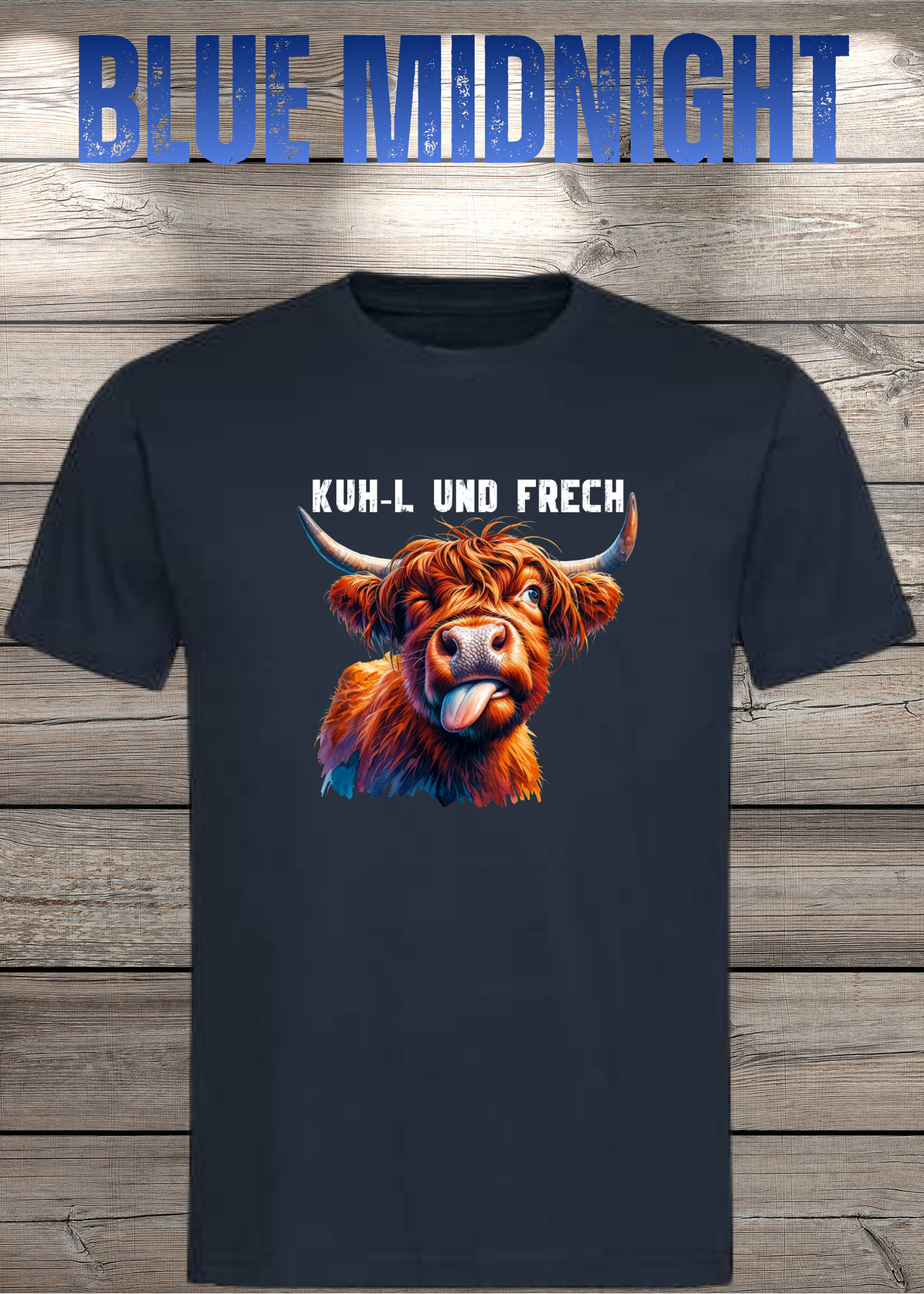 Highland Kuh Unisex T-Shirt Kuh-l und frech! Zottel-Power