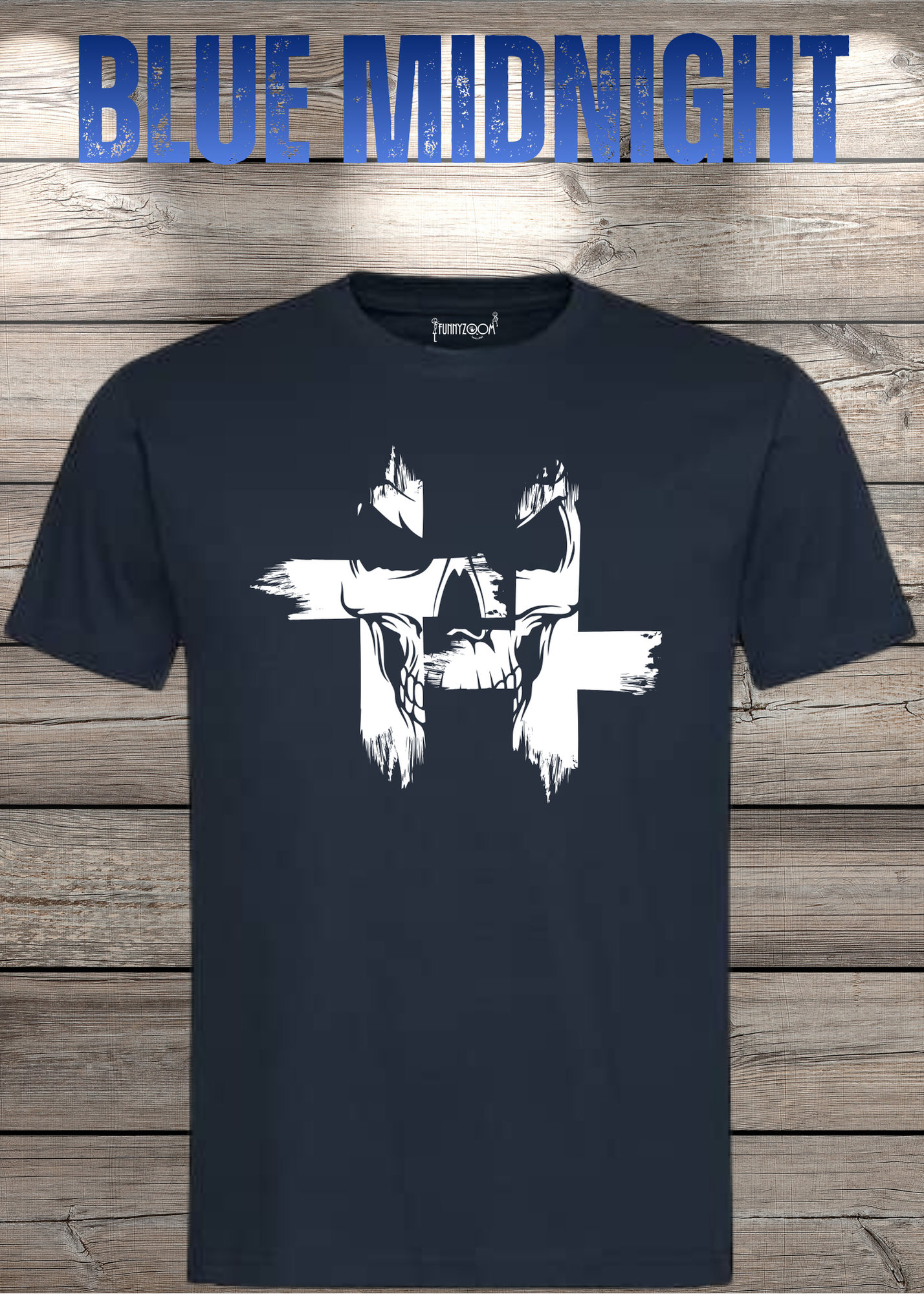 T-Shirt Kreuz Skull Totenkopf - Gothic Geschenkidee Rock Metal Style
