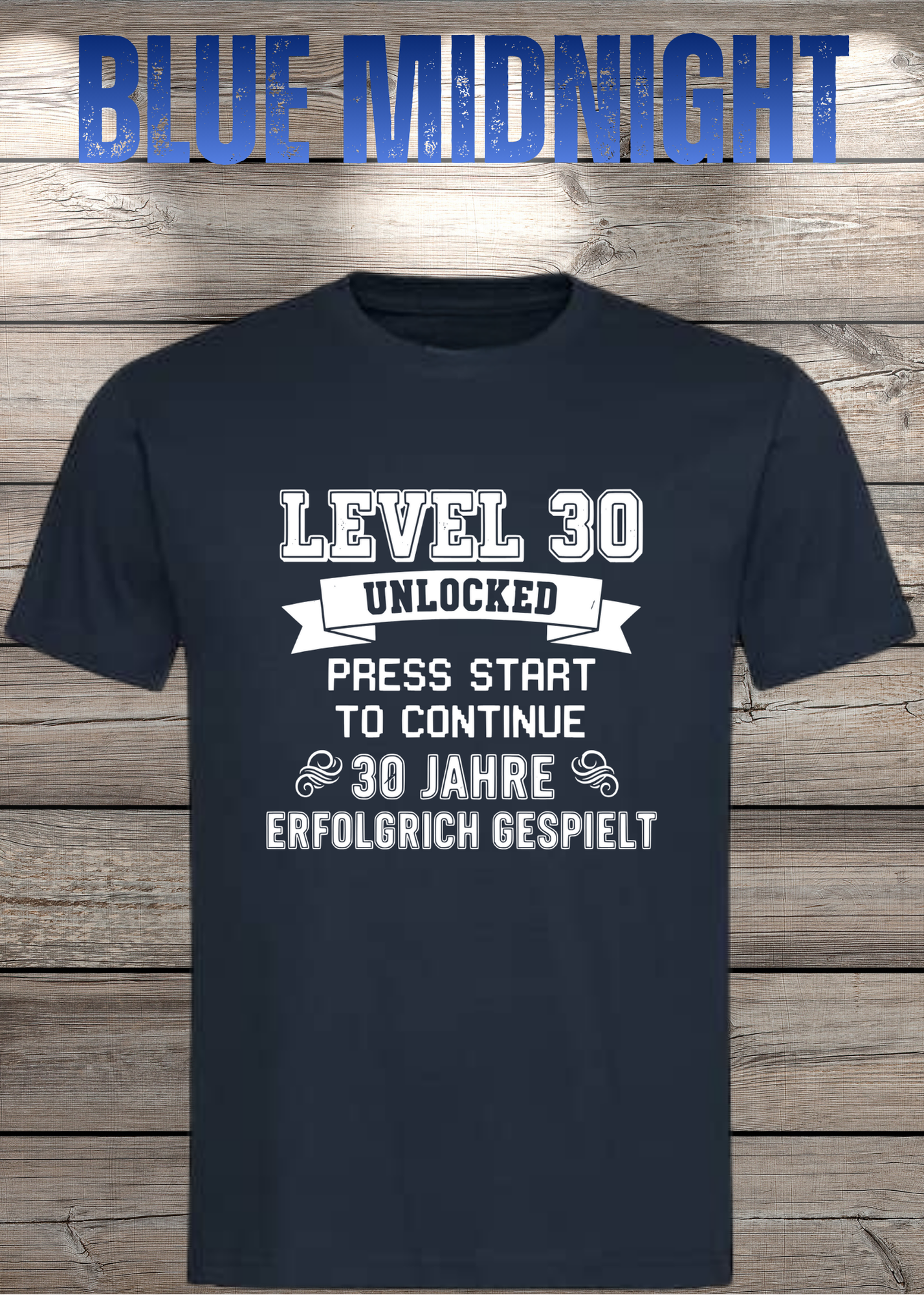 T-Shirt Unisex 'Level 30' - 30er Geburtstag Gamer-Shirt für Levelaufsteiger