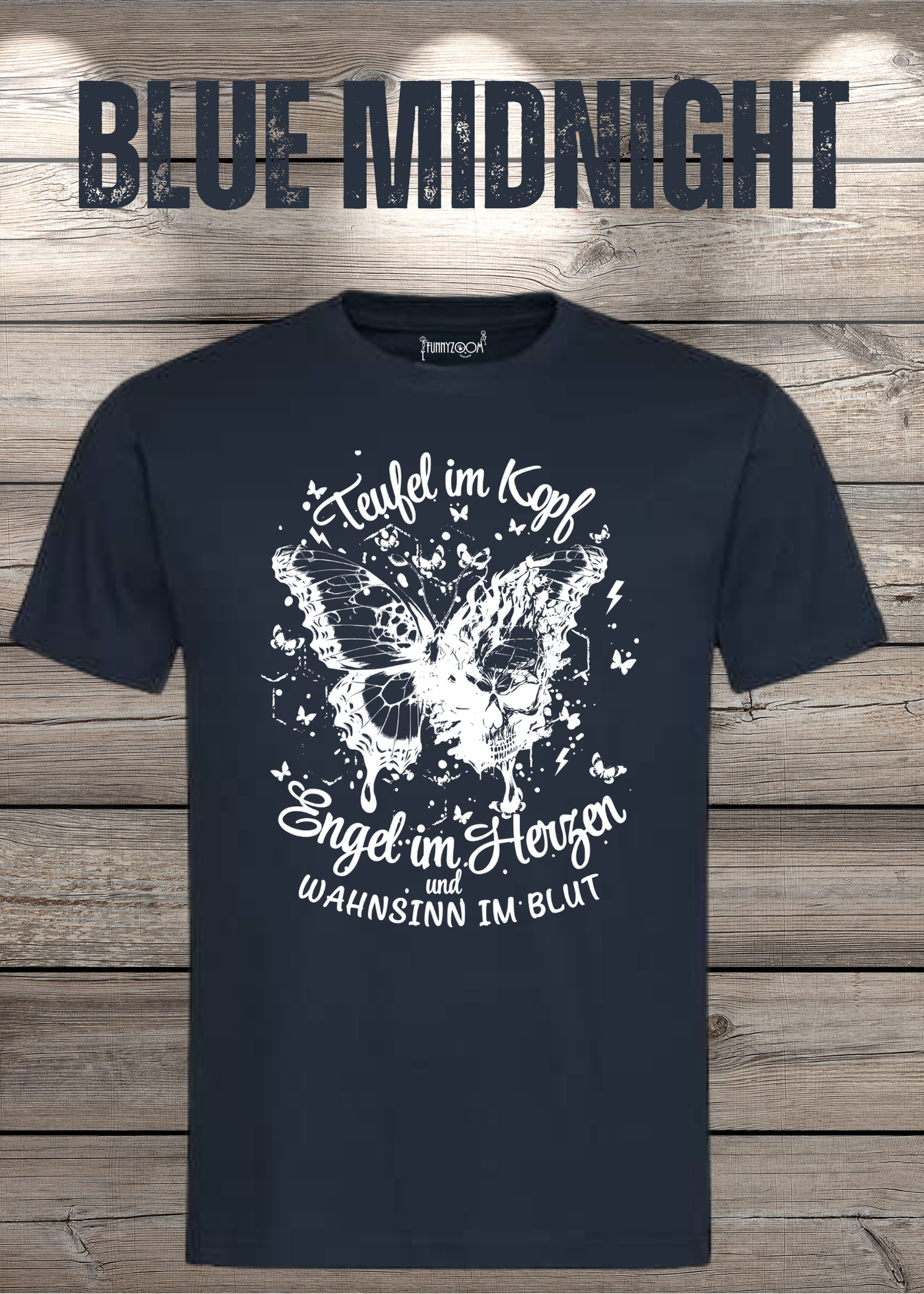 T-Shirt Teufel im Kopf Engel im Herzen Witziges T-Shirt mit Spruch Geschenkidee Unisex