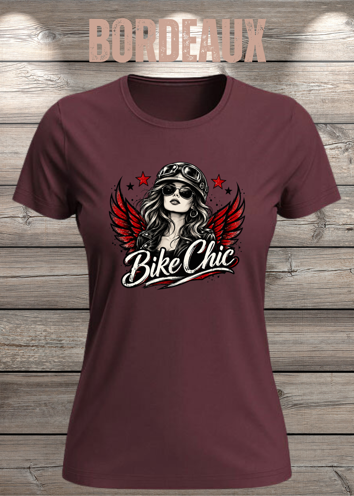 Bike Chic – Damen Biker T-Shirt | Rockiges Motorrad Shirt