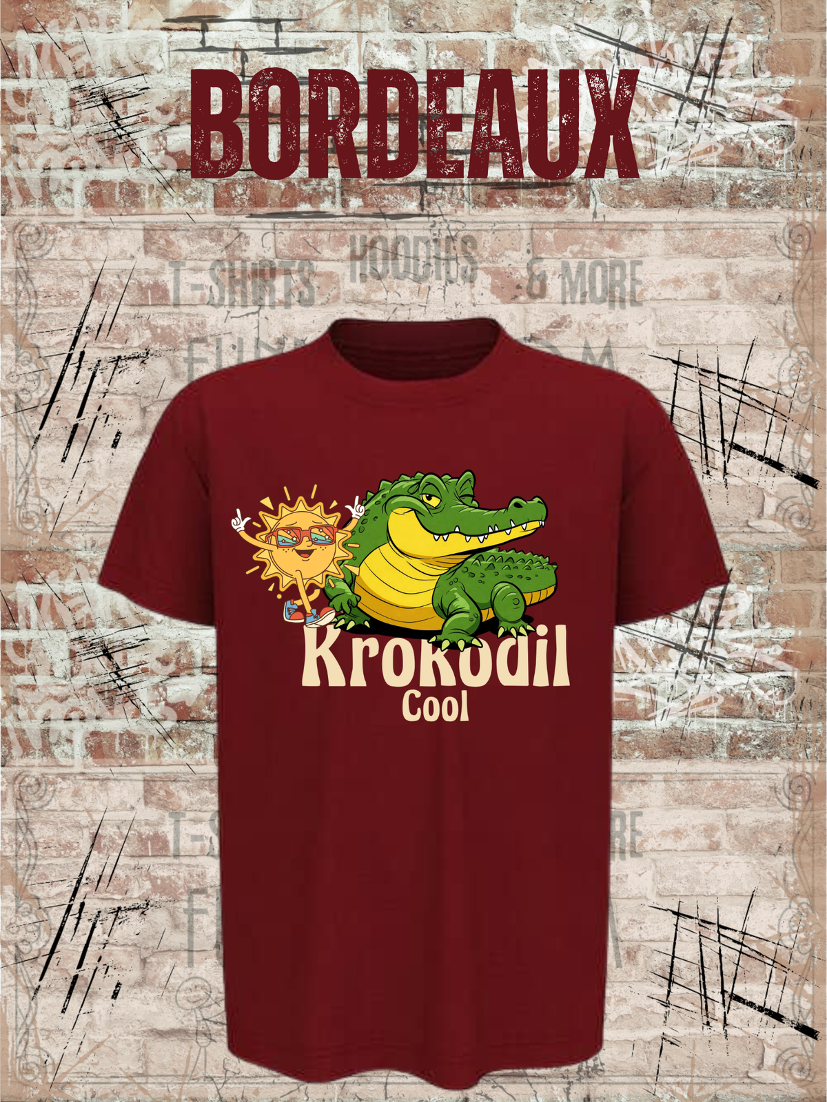 Krokodil Cool – Kinder T-Shirt für Jungen & Mädchen