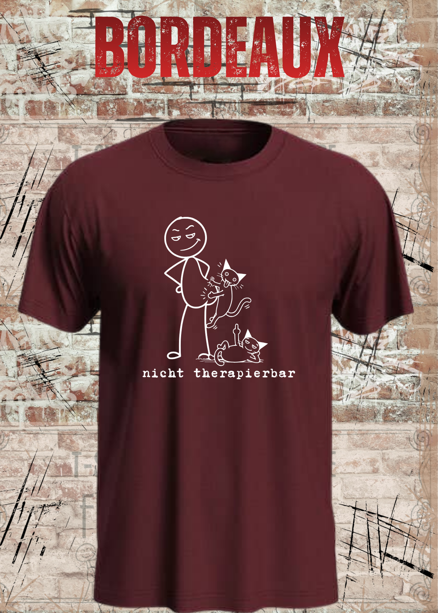 Nicht Therapierbar Katzen Shirt – Lustiges Unisex Humor T-Shirt