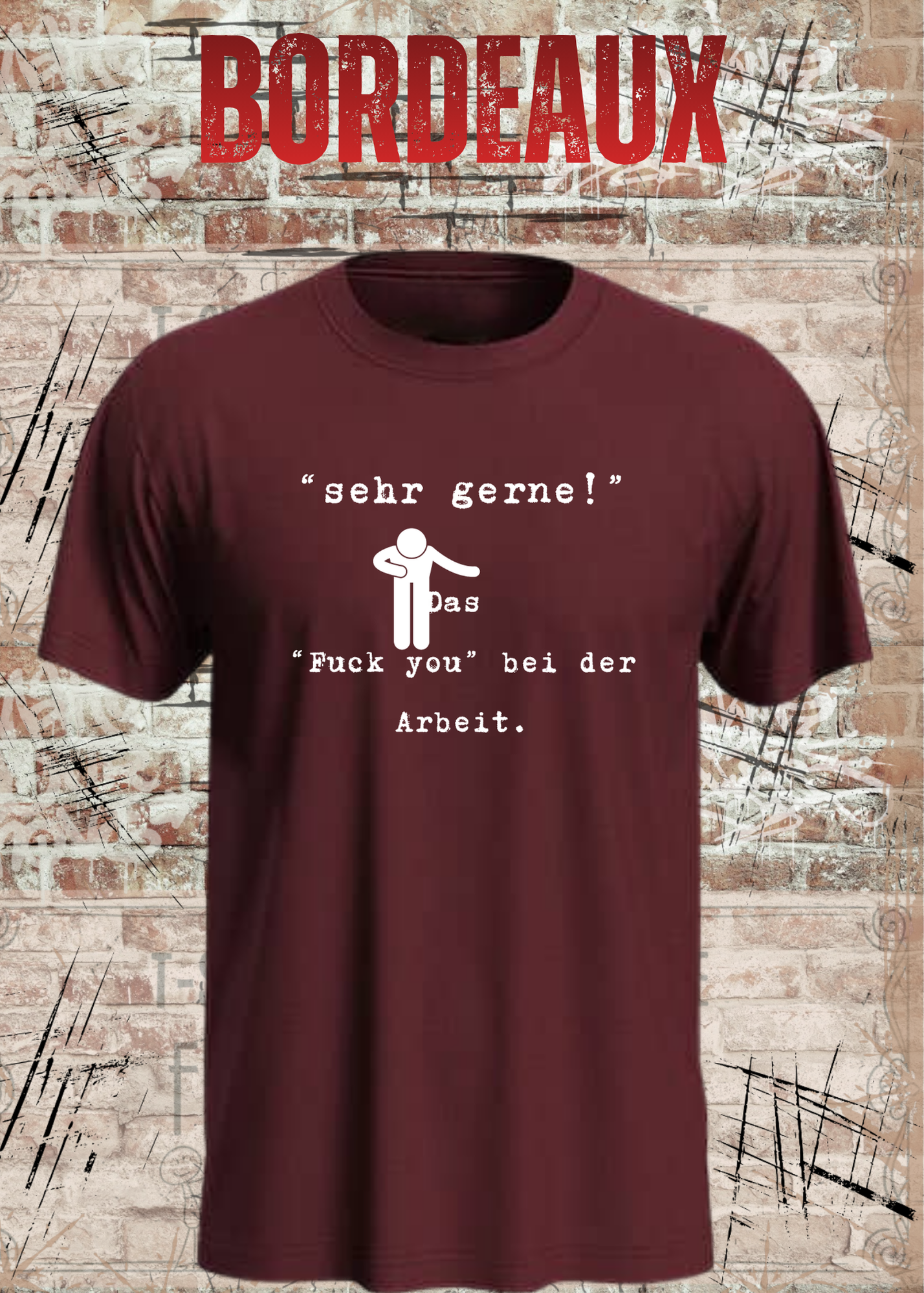 Sehr gerne! Das Fuck you bei der Arbeit! Das höfliche Büro-Statement | Lustiges Arbeit Humor T-Shirt Unisex