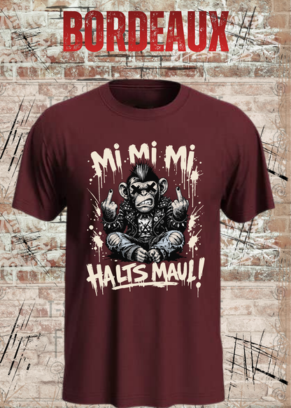 Mimimi-Affe Atze T-Shirt – Mi Mi Mi Halt’s Maul Punk Shirt