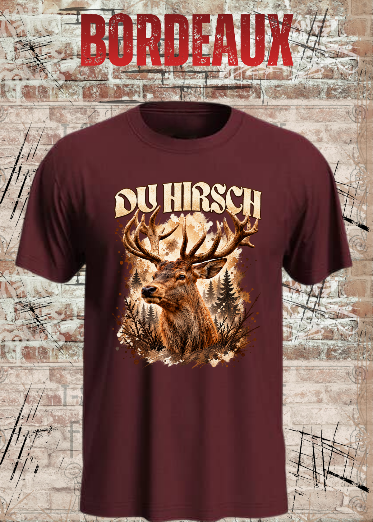 Du Hirsch T-Shirt – Lustiges Hirsch Shirt | Unisex Natur & Jäger Geschenk