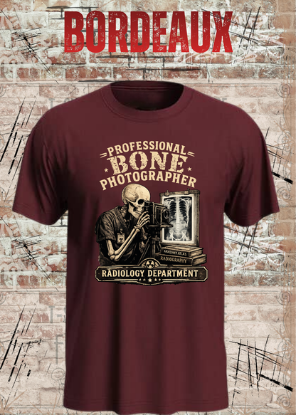 Professional Bone Photographer T-Shirt – Radiology Department Shirt für Röntgen & Klinik