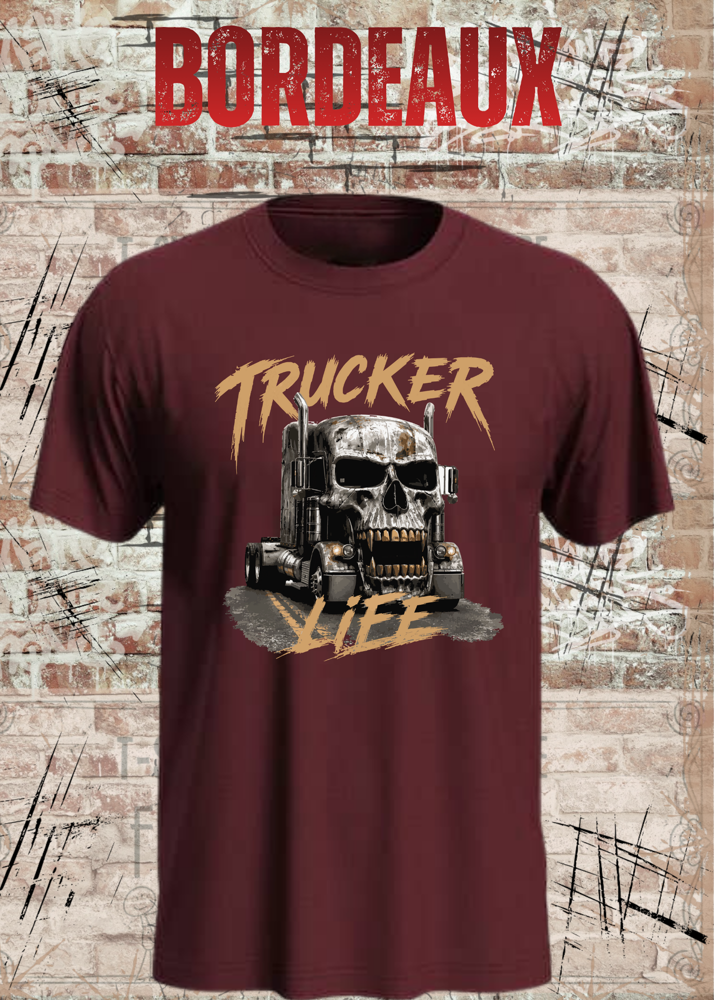 Trucker Life T-Shirt – LKW Totenkopf Shirt für Trucker