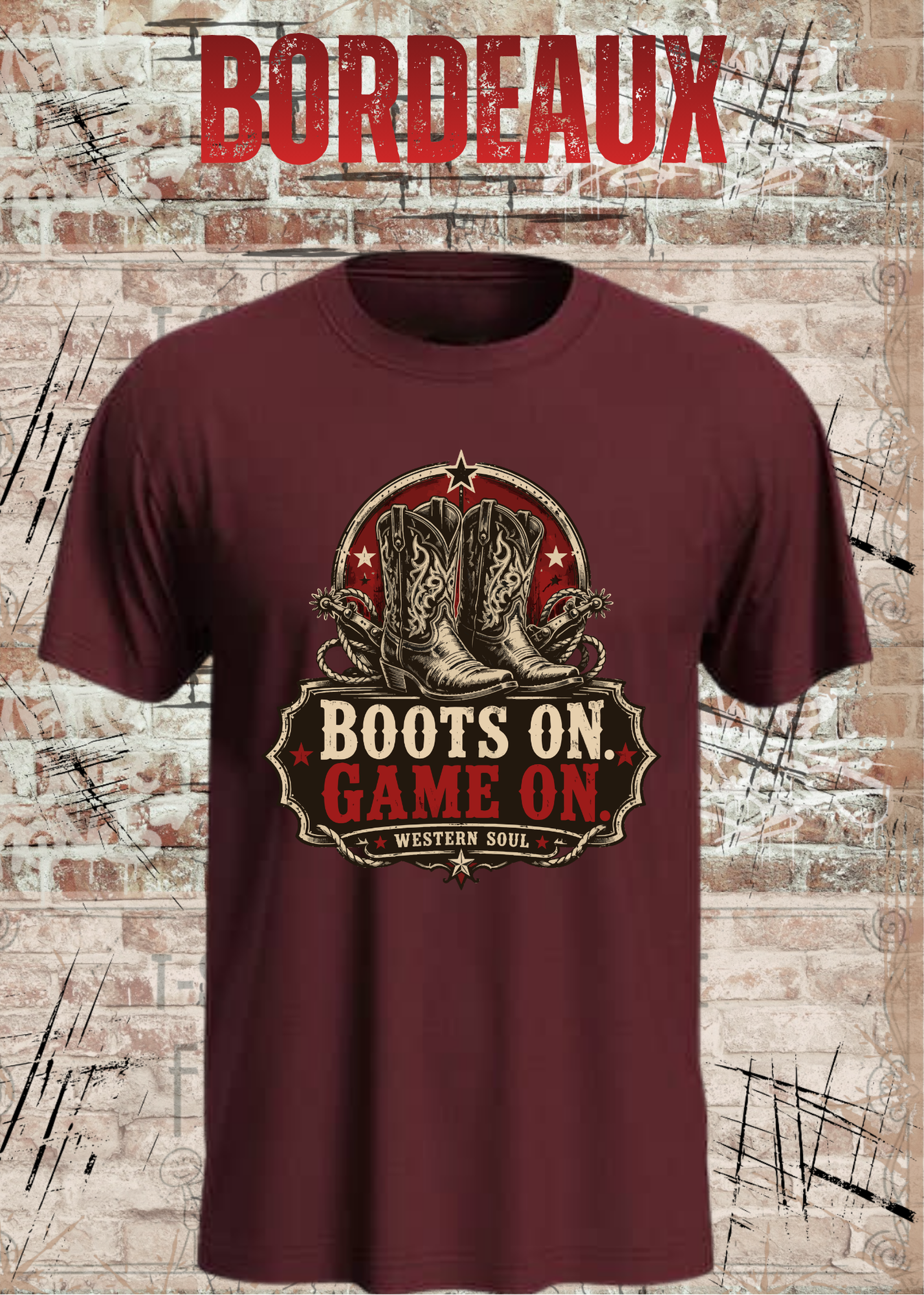 Boots On – Game On | Western Soul Unisex T-Shirt