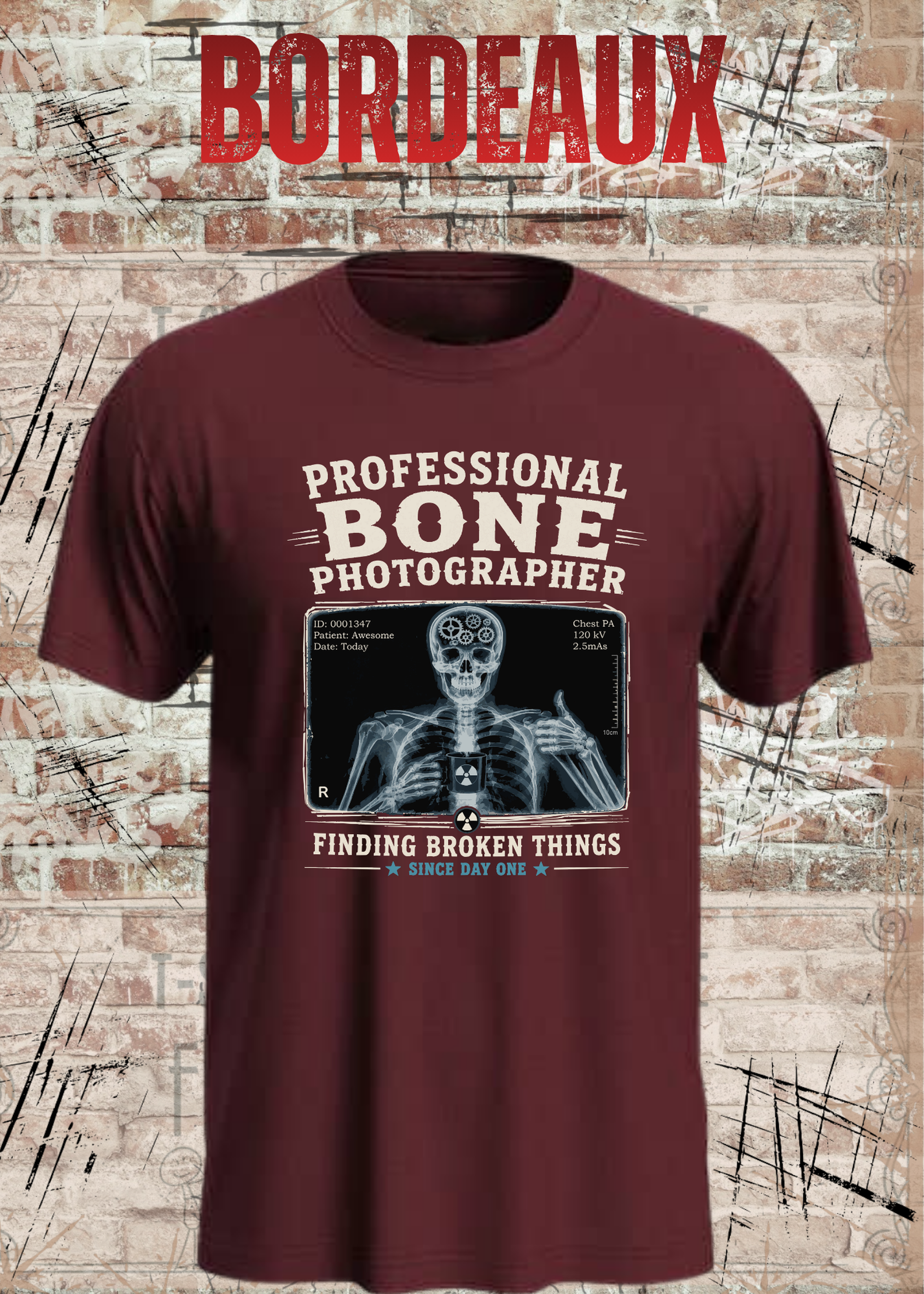 Professional Bone Photographer T-Shirt – Lustiges Radiologie Shirt für Röntgen & Krankenhaus