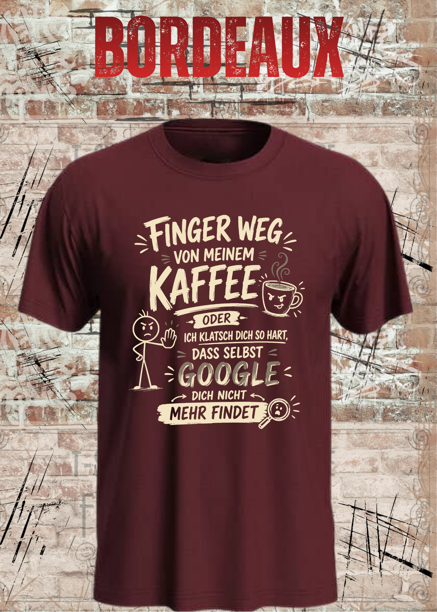Finger weg von meinem Kaffee – Lustiges Unisex T-Shirt