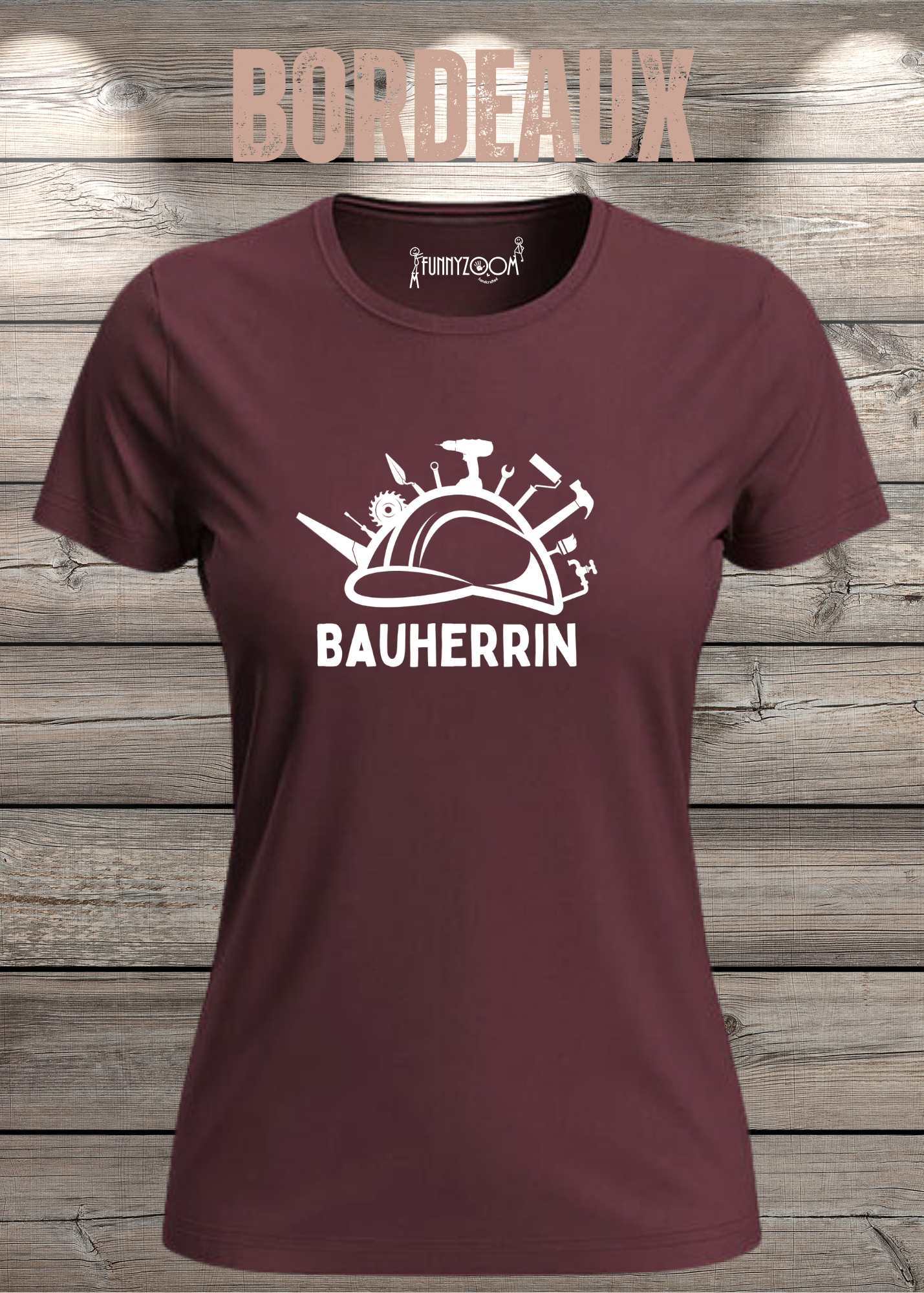 Damen T-Shirt Bauherrin Geschenkidee für Hausbesitzerin Witziges T-Shirt mit Spruch Lustiges Freizeit T-Shirt Haus bauen