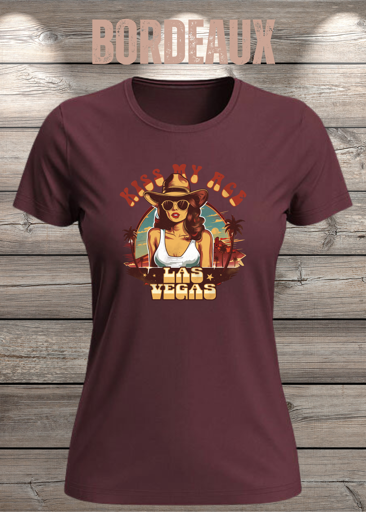 Kiss my Ace - Las Vegas Damen T-Shirt mit Spruch