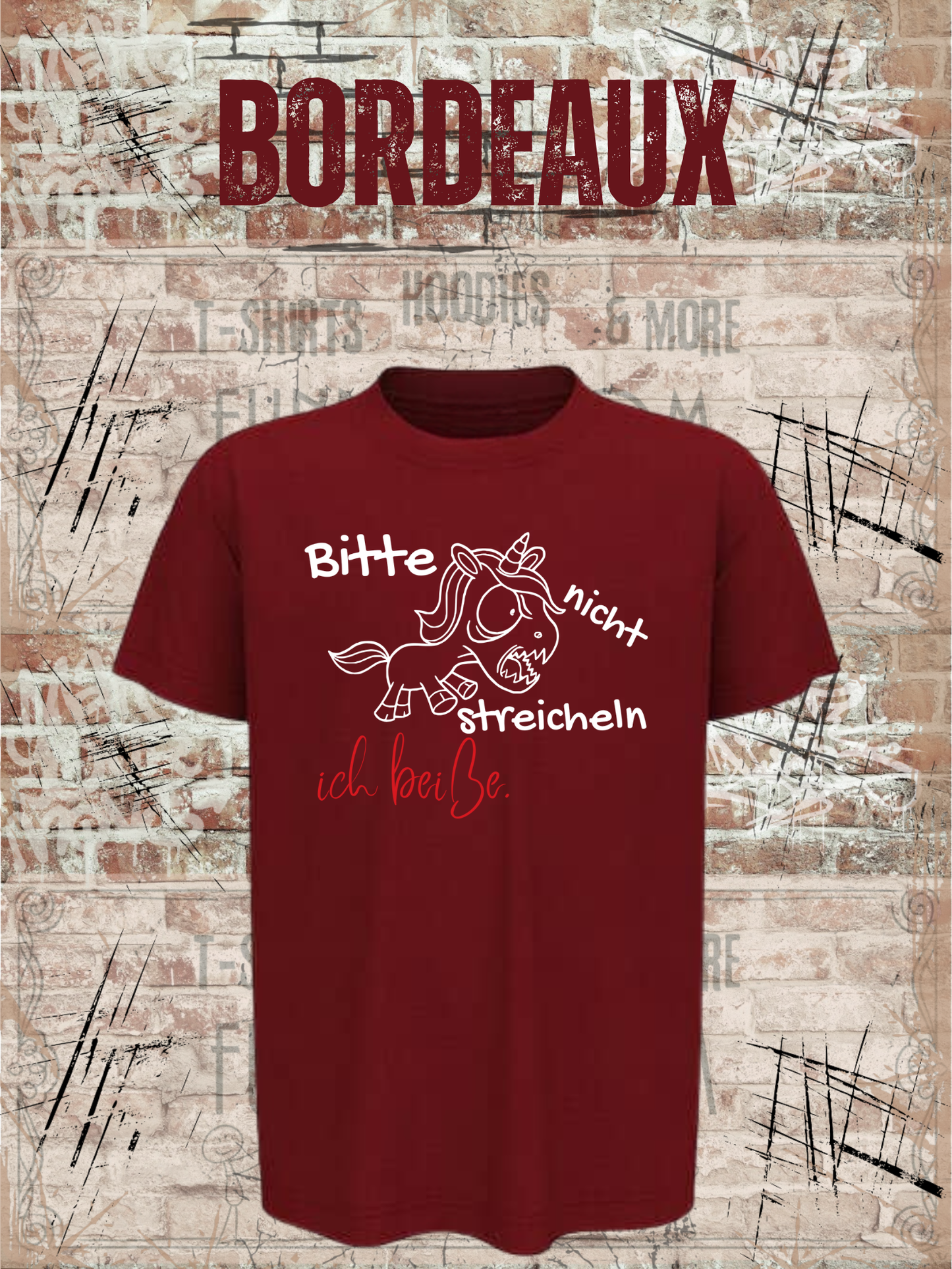 Kinder T-Shirt Einhorn bitte nicht streicheln, ich beiße Witziges Kids T-Shirt Geschenkidee