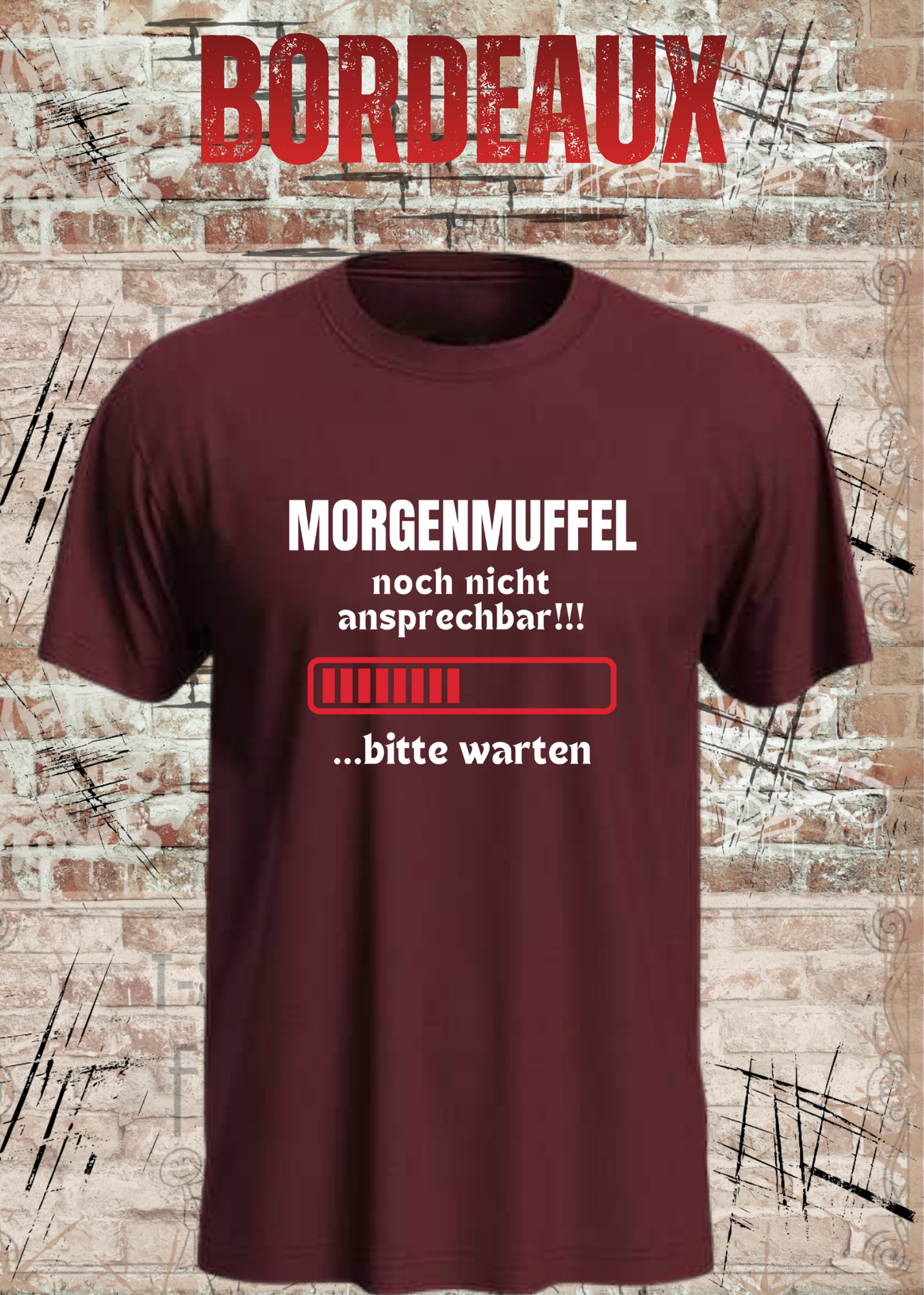 Morgenmuffel T-Shirt „Noch nicht ansprechbar! Bitte warten…“ – Lustiges Kaffee Geschenk Unisex