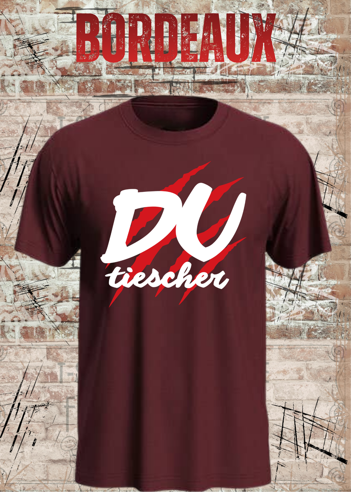 Du Tiescher – Freches Dialekt T-Shirt | Rockiges Statement Shirt | FunnyZoom