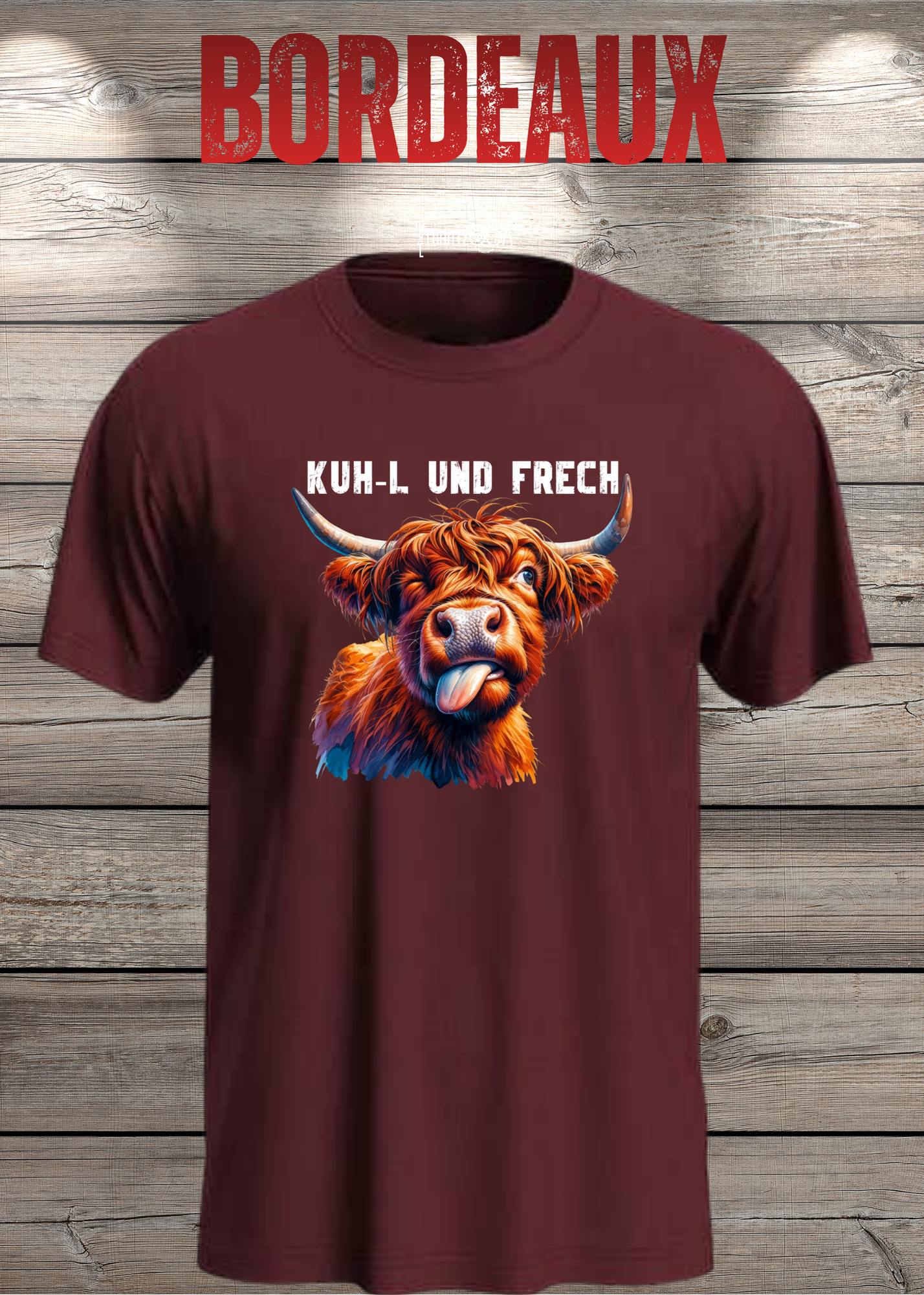 Highland Kuh Unisex T-Shirt Kuh-l und frech! Zottel-Power