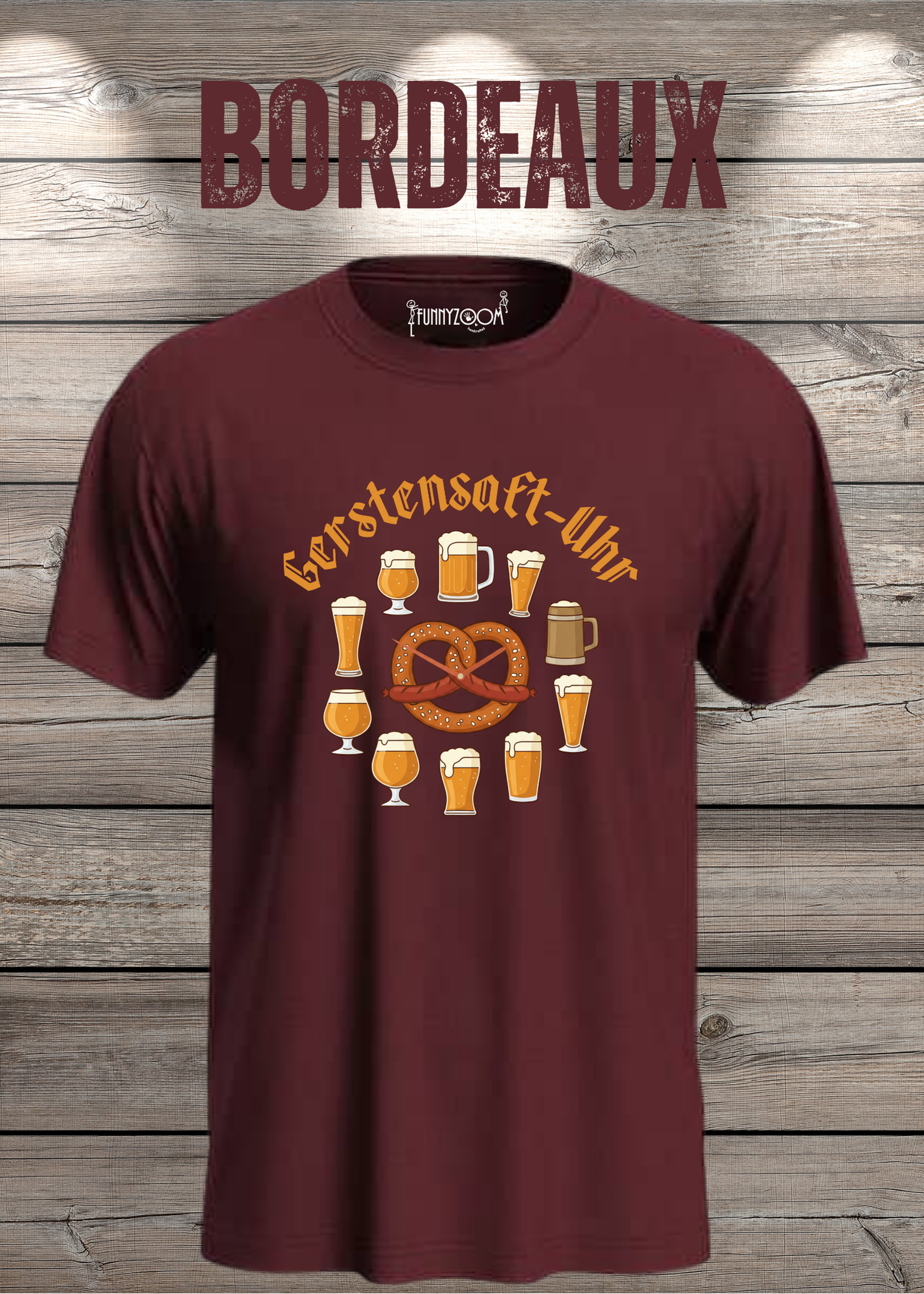 T-Shirt Gerstensaft Uhr Bieruhr Geschenkidee T-Shirt Freizeit T-Shirt Unisex in vielen Farben und Größen