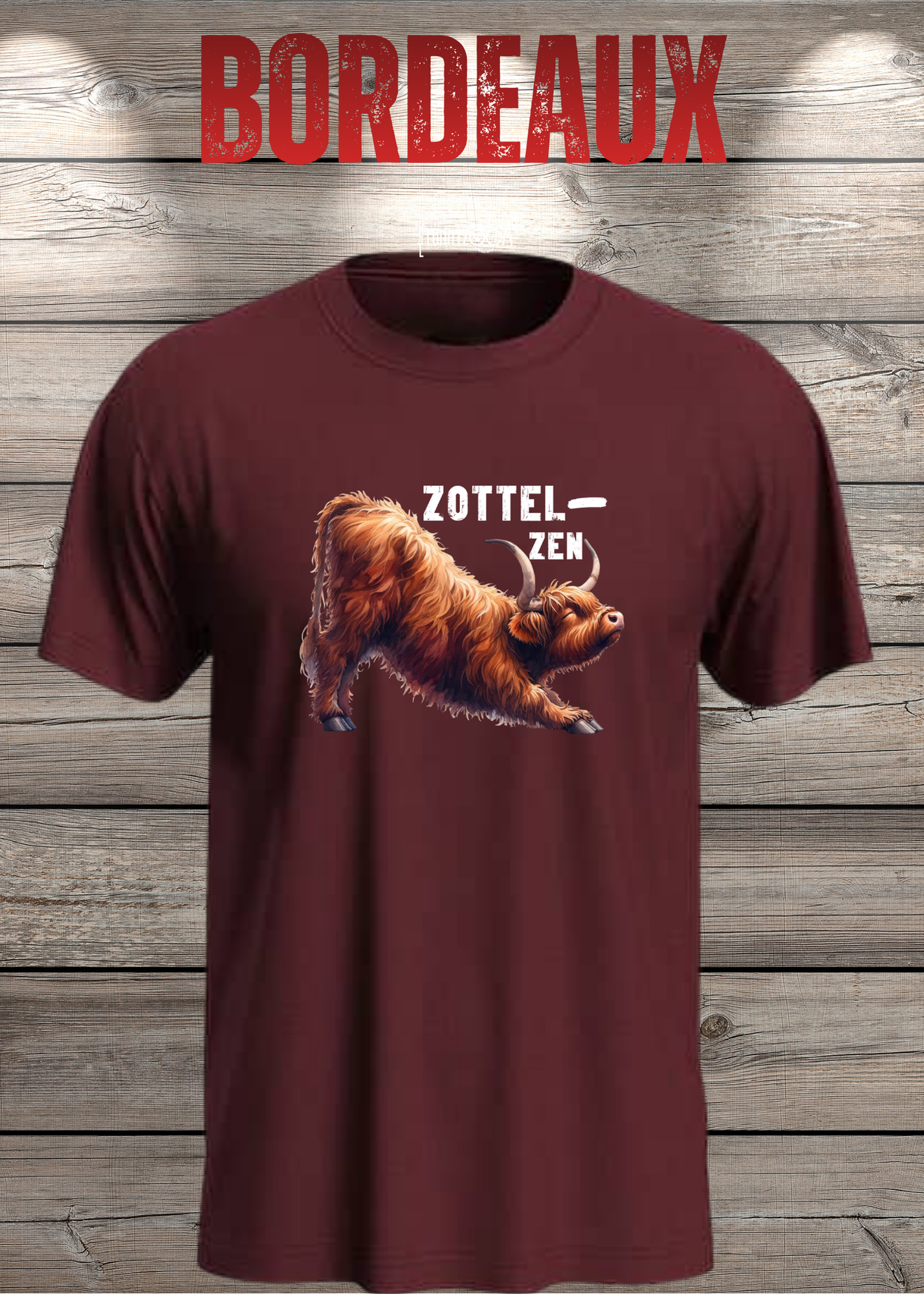 Highland Kuh Unisex T-Shirt - Zottel-Zen - Entspannte Vibes