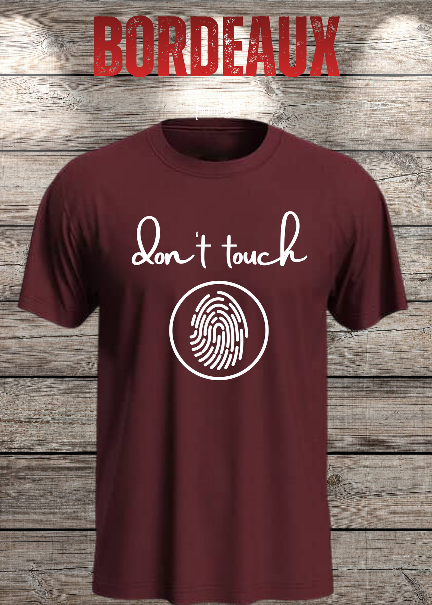 T-Shirt 'Don't touch Fingerprint' - Witziges Spruch-Shirt für Grenzensetzer