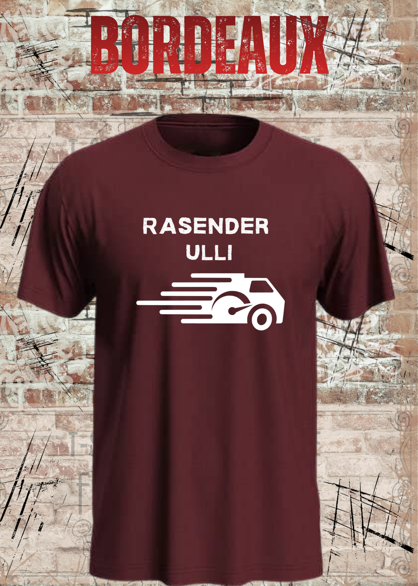 Paketfahrer T-Shirt mit Wunschname – Rasender Wunschname | Lustiges Geschenk für Zusteller