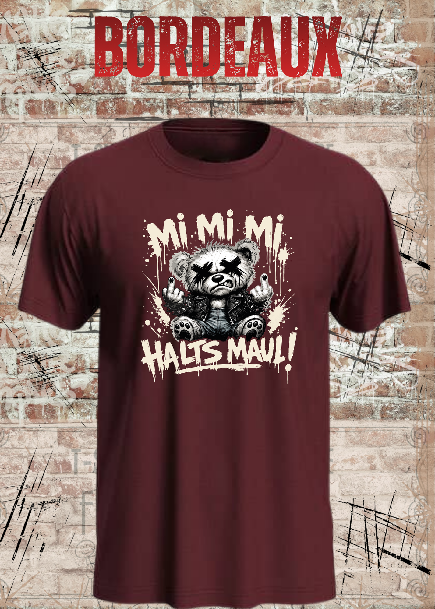 Mi Mi Mi Halt’s Maul T-Shirt – Frecher Teddy Spruch Unisex