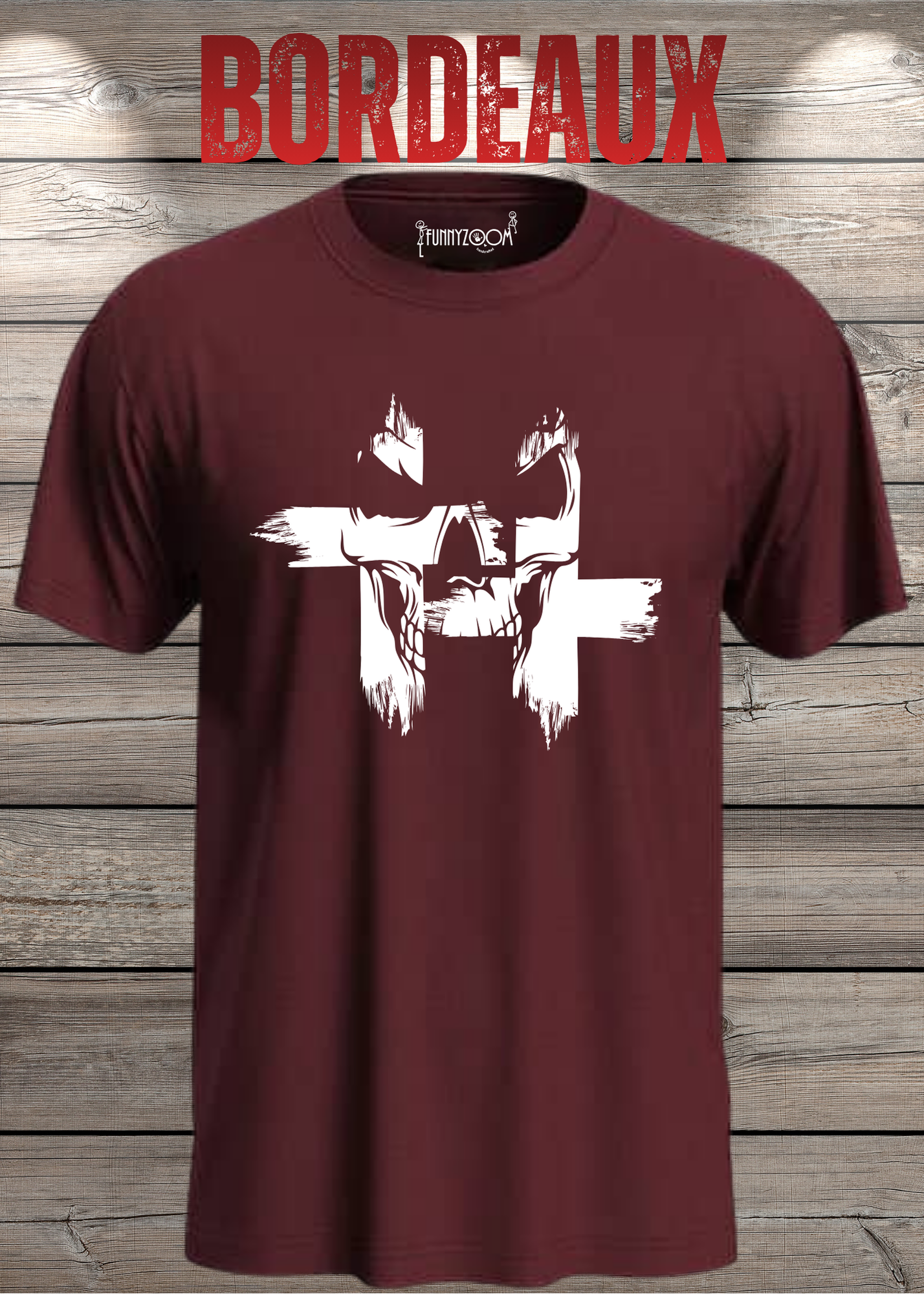T-Shirt Kreuz Skull Totenkopf - Gothic Geschenkidee Rock Metal Style