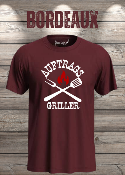 Auftrags-Griller T-Shirt in Bordeaux.