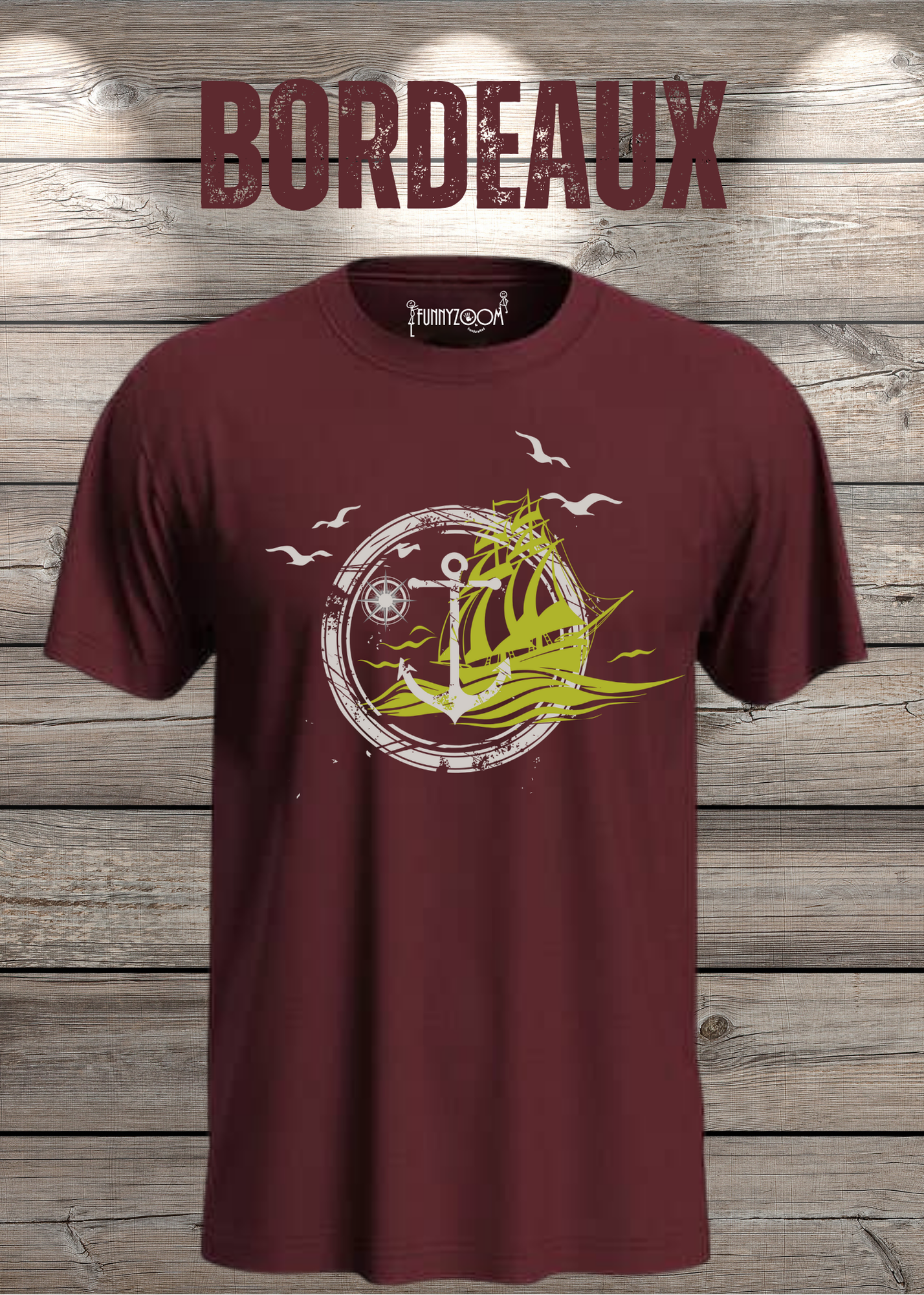 T-Shirt Schiff Anker Kompass Witziges T-Shirt mit Spruch Geschenkidee Freizeit T-Shirt Geburtstagsgeschenk Unisex
