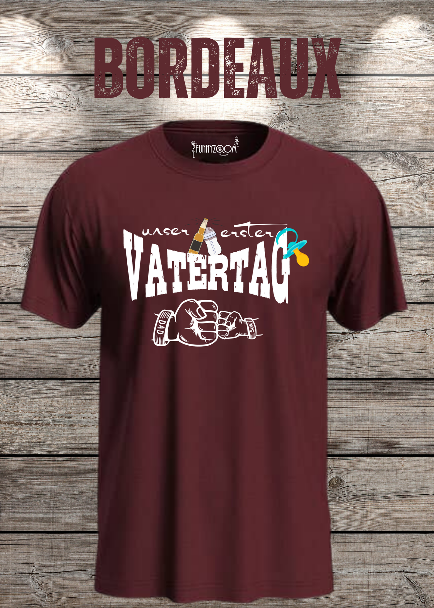Herren T-Shirt für Papas mit Jungs Unser erster Vatertag Partnerschirt Vater Sohn T-Shirt Geschenkidee Witziges Papa T-Shirt