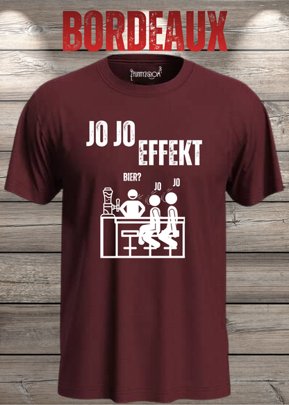 Jo Jo Effekt T-Shirt in Bordeaux.