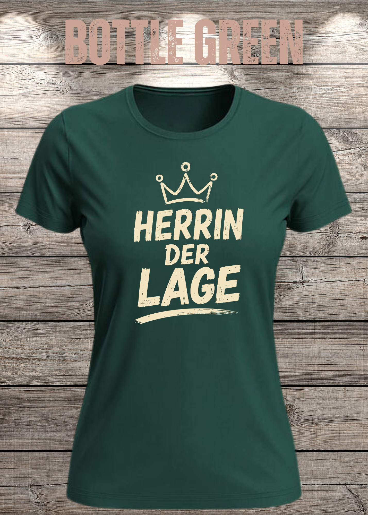Herrin der Lage – Lustiges Damen T-Shirt mit Krone