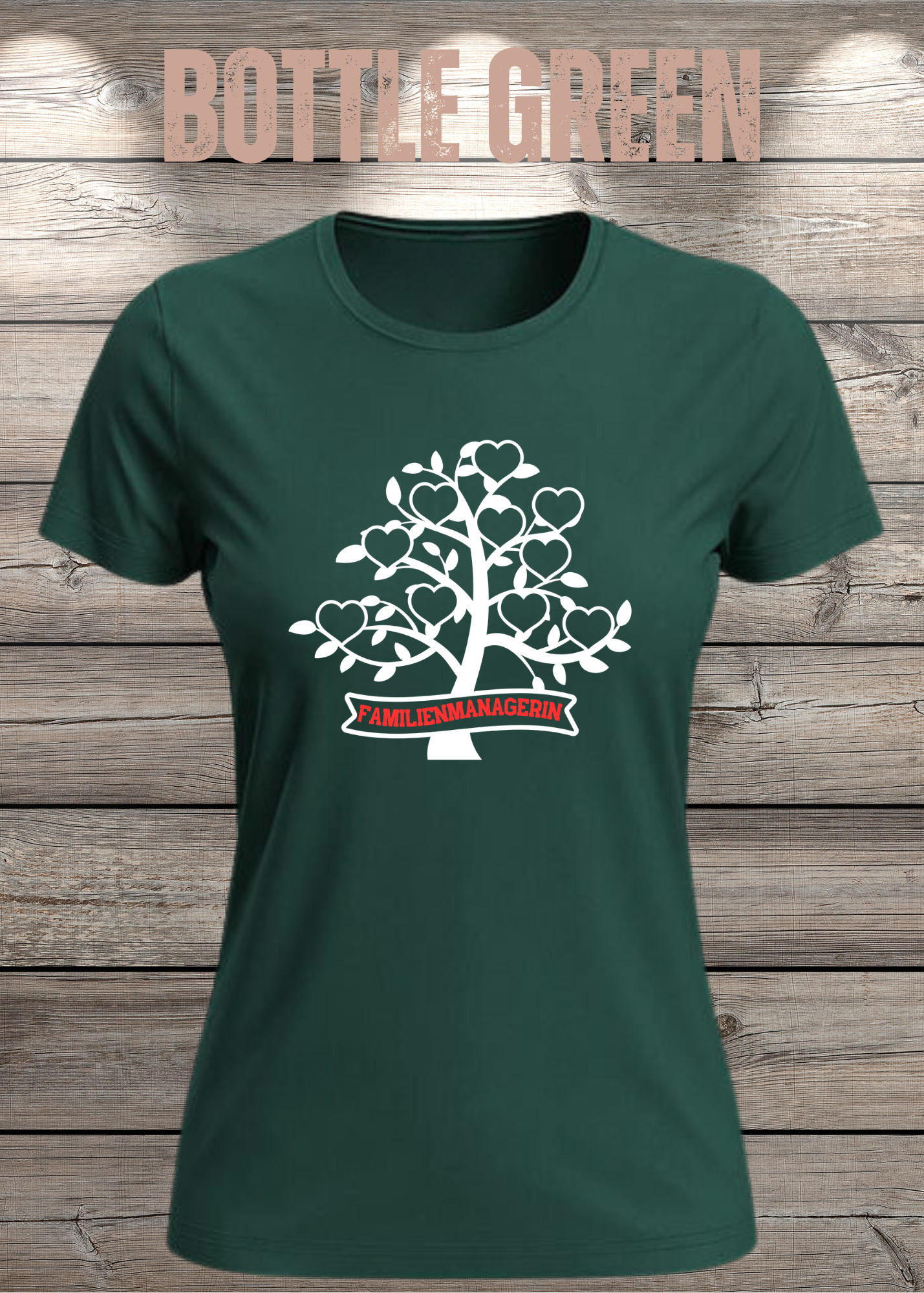 Familienmanagerin T-Shirt Damen – Herzbaum | Geschenk für Mama