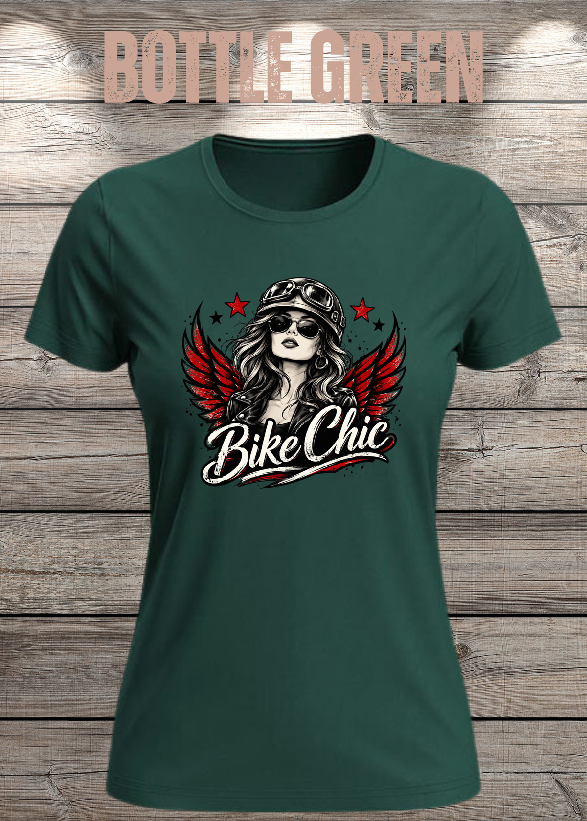 Bike Chic – Damen Biker T-Shirt | Rockiges Motorrad Shirt