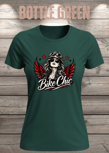 Bike Chic – Damen Biker T-Shirt | Rockiges Motorrad Shirt