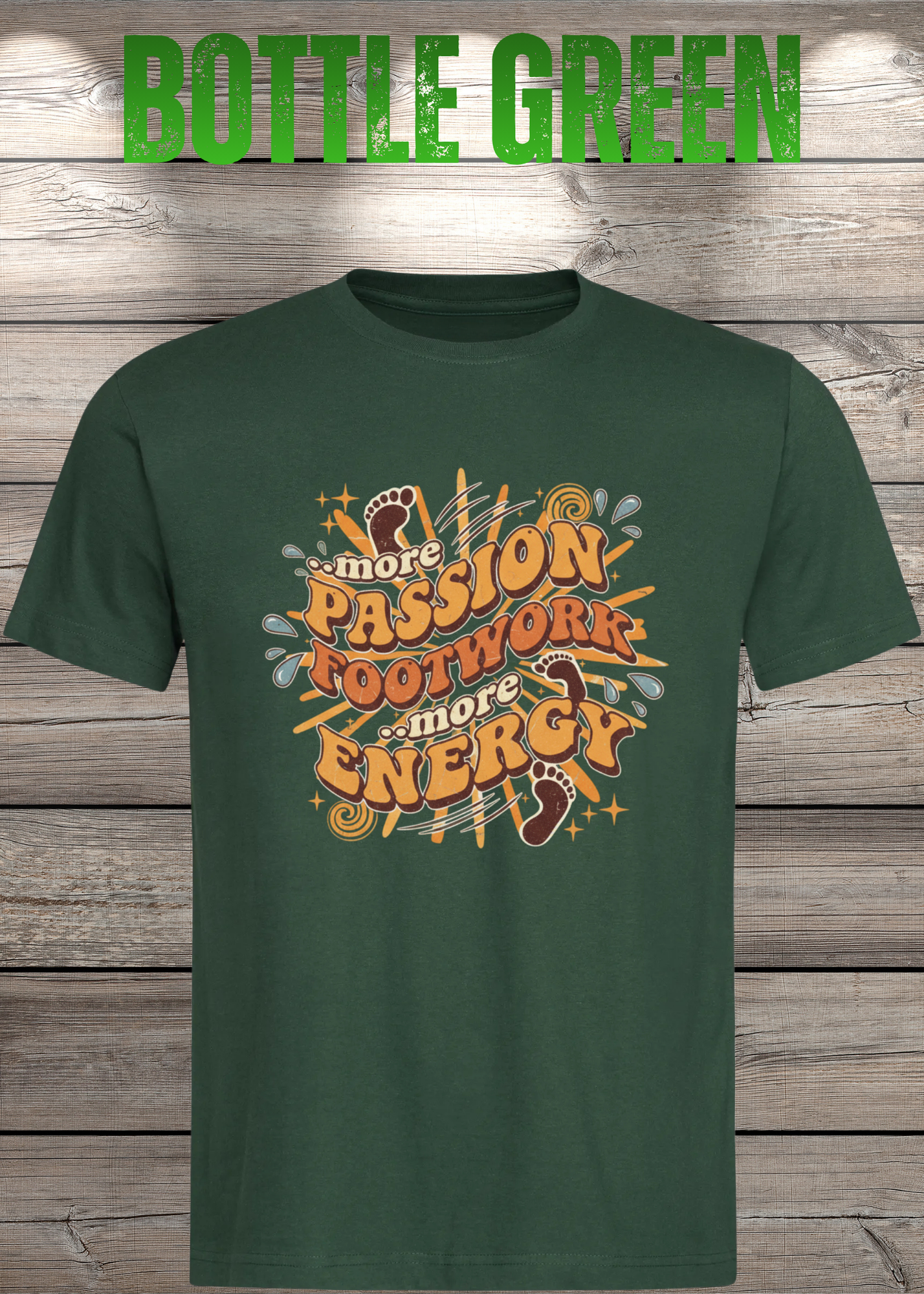 More Passion Footwork Energy T-Shirt - Retro 70s Unisex Design