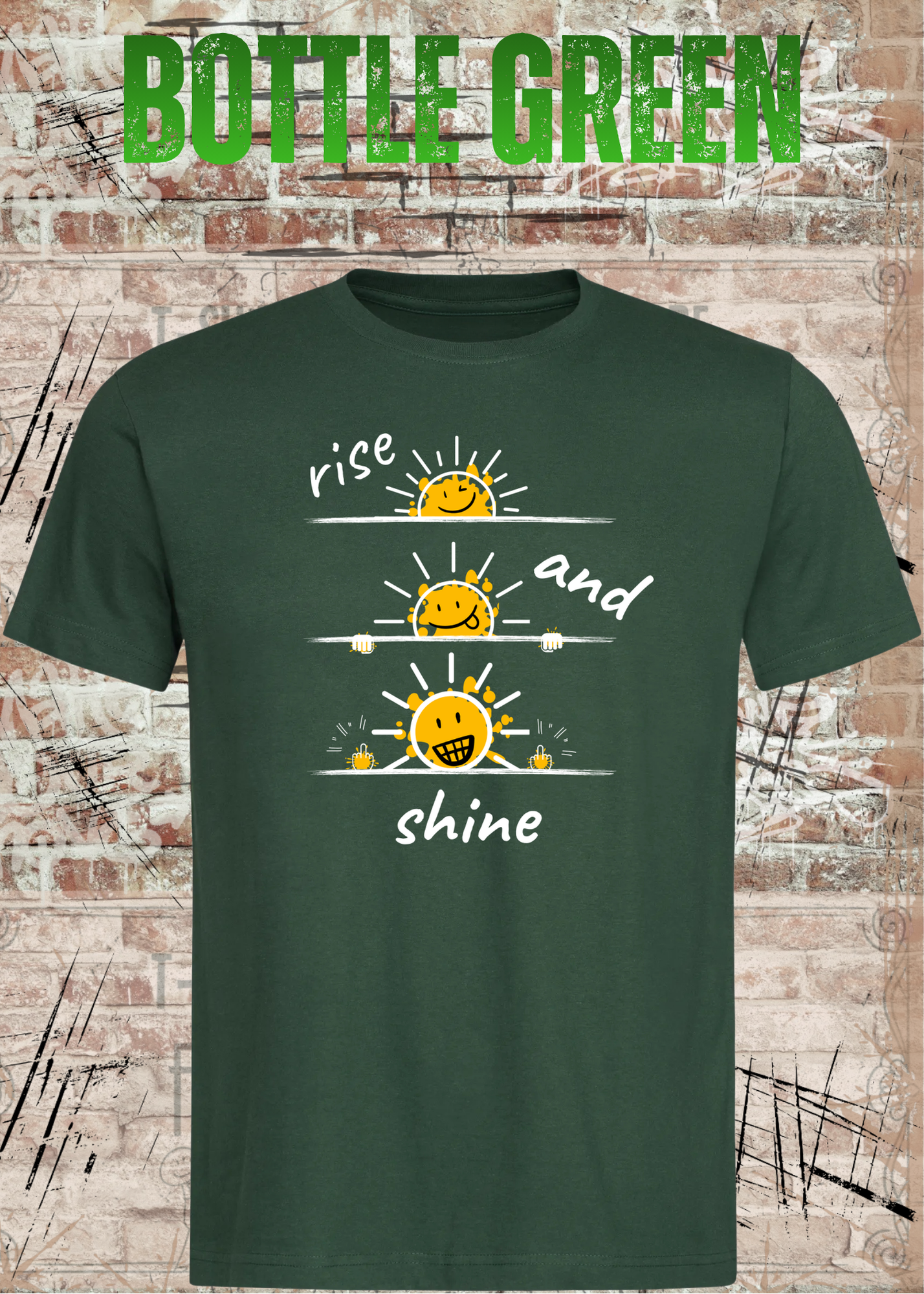 Rise and Shine T-Shirt | Lustiges Smiley Shirt | Motivation & Humor | Unisex