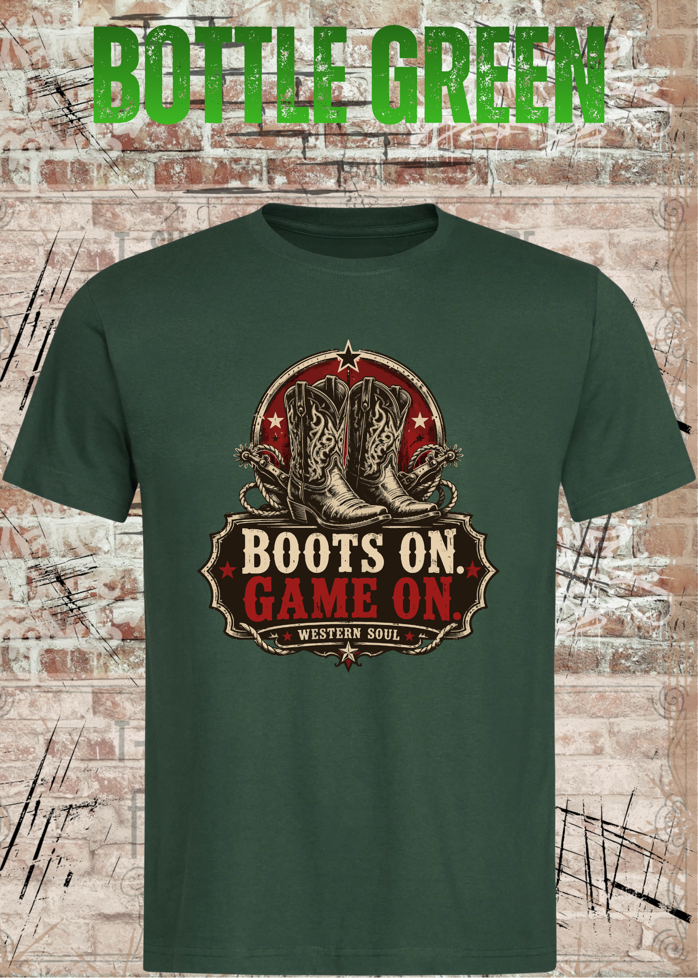 Boots On – Game On | Western Soul Unisex T-Shirt