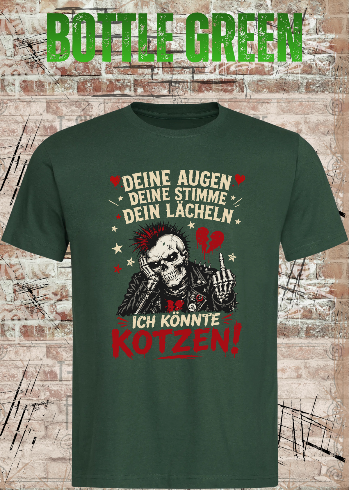 Deine Augen, deine Stimme, dein Lächeln – Ich könnte kotzen! Unisex T-Shirt
