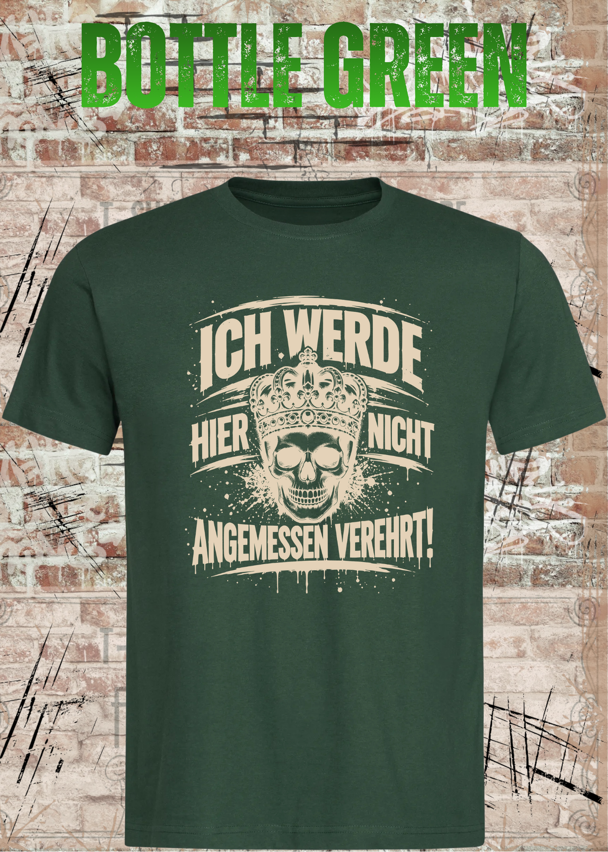 Ich werde hier nicht angemessen verehrt – Herren Skull T-Shirt | FunnyZoom