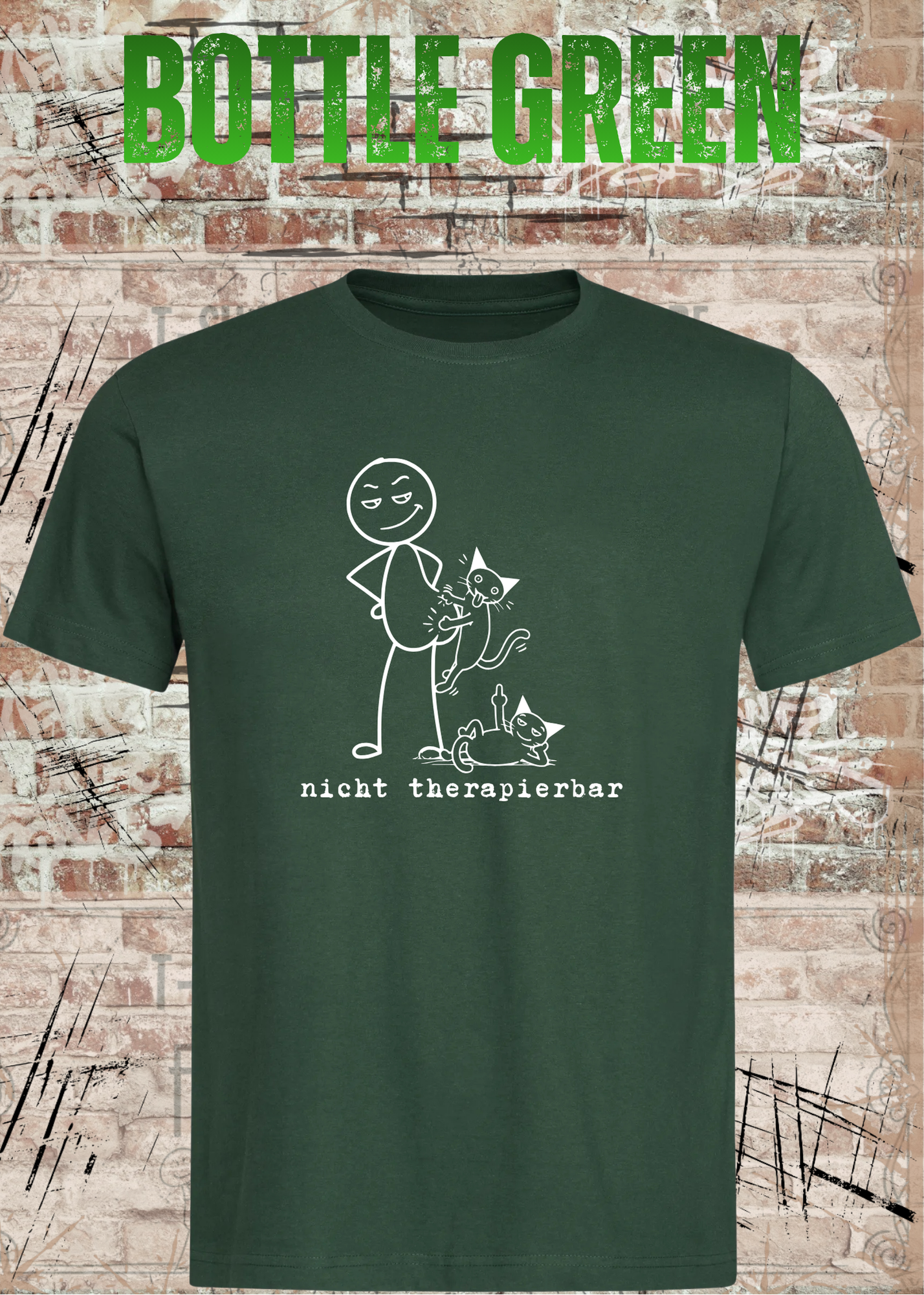 Nicht Therapierbar Katzen Shirt – Lustiges Unisex Humor T-Shirt