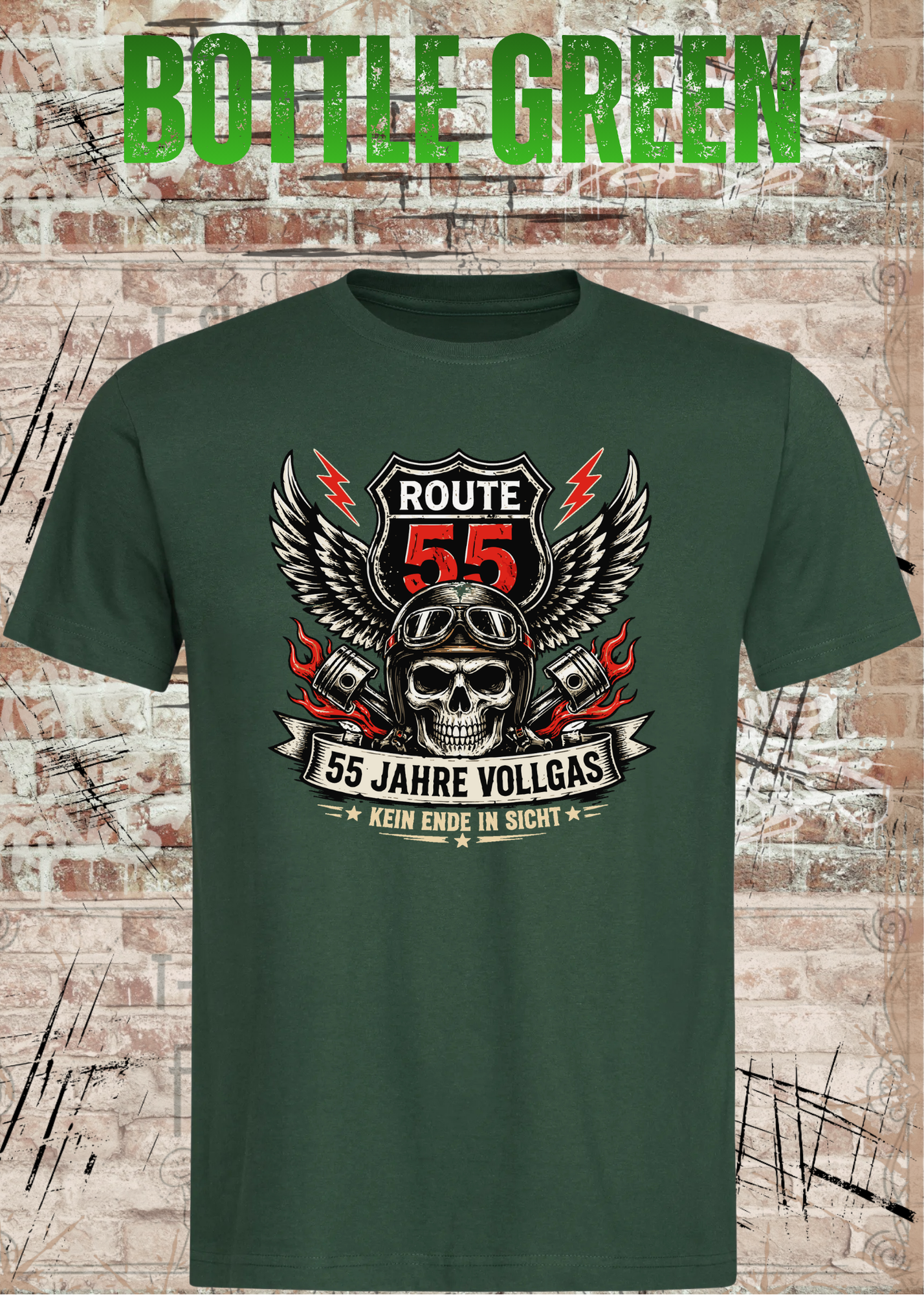 55 Jahre Vollgas T-Shirt – Route 55 | Lustiges 55. Geburtstag Geschenk für Männer