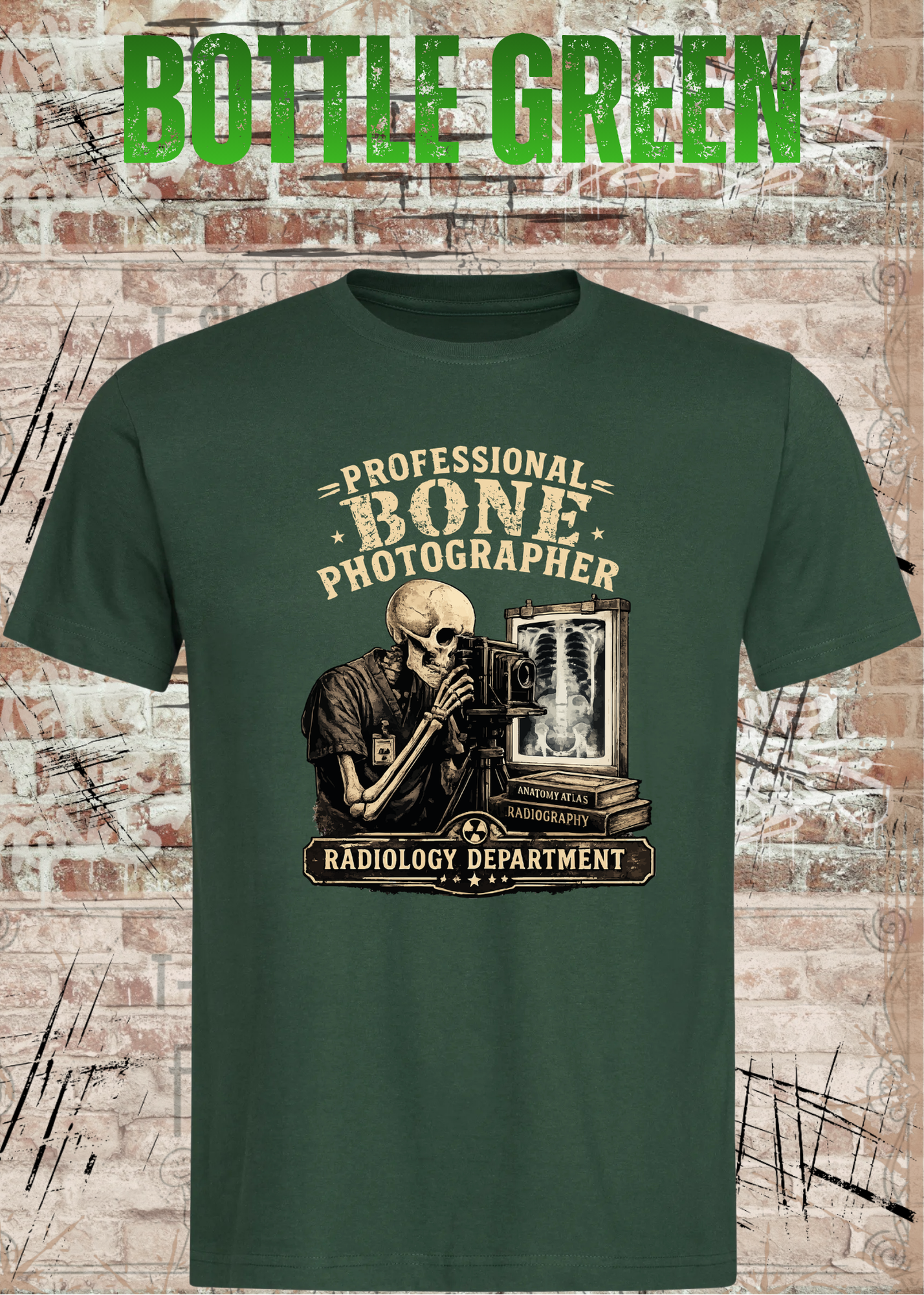 Professional Bone Photographer T-Shirt – Radiology Department Shirt für Röntgen & Klinik