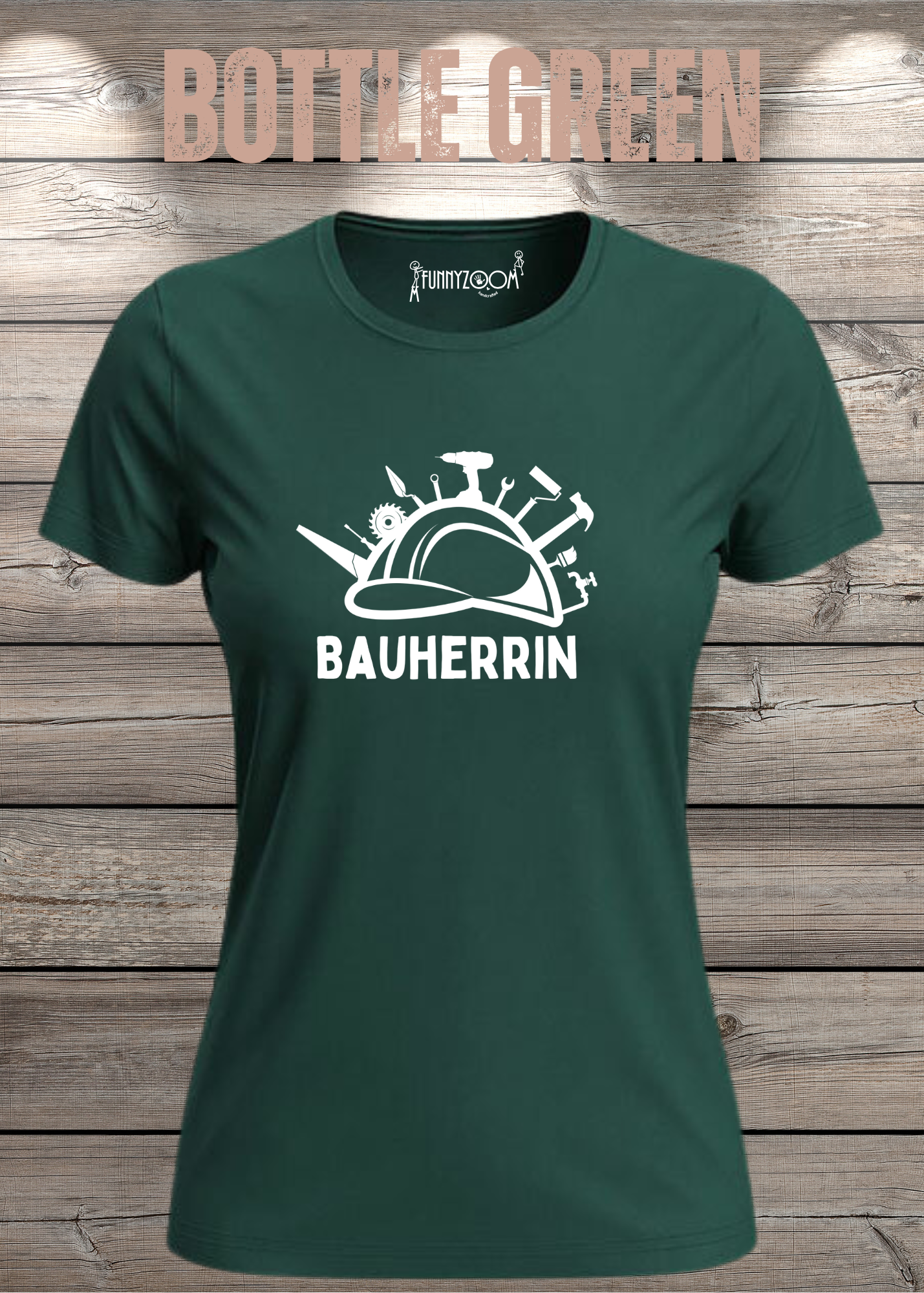 Damen T-Shirt Bauherrin Geschenkidee für Hausbesitzerin Witziges T-Shirt mit Spruch Lustiges Freizeit T-Shirt Haus bauen