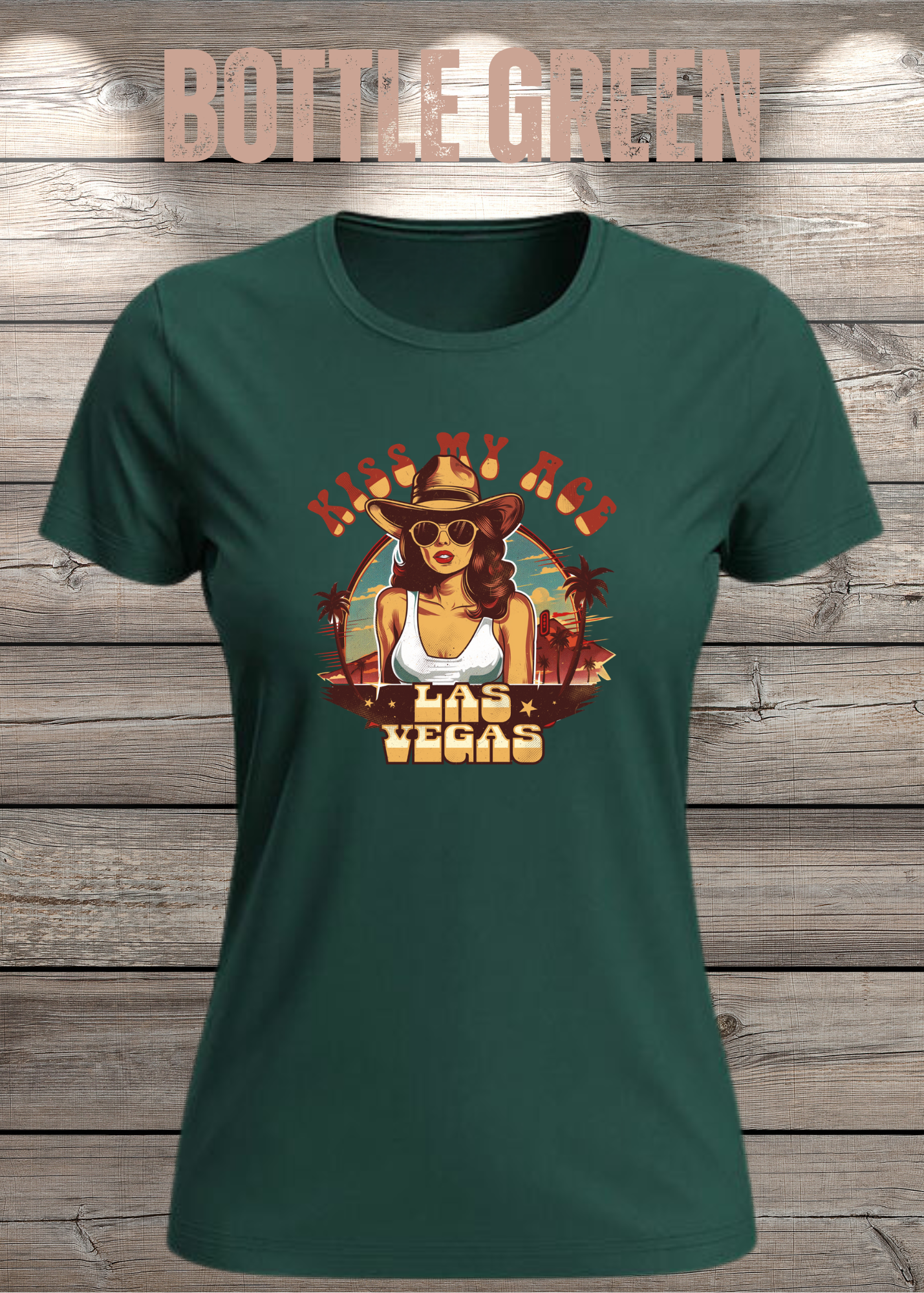 Kiss my Ace - Las Vegas Damen T-Shirt mit Spruch