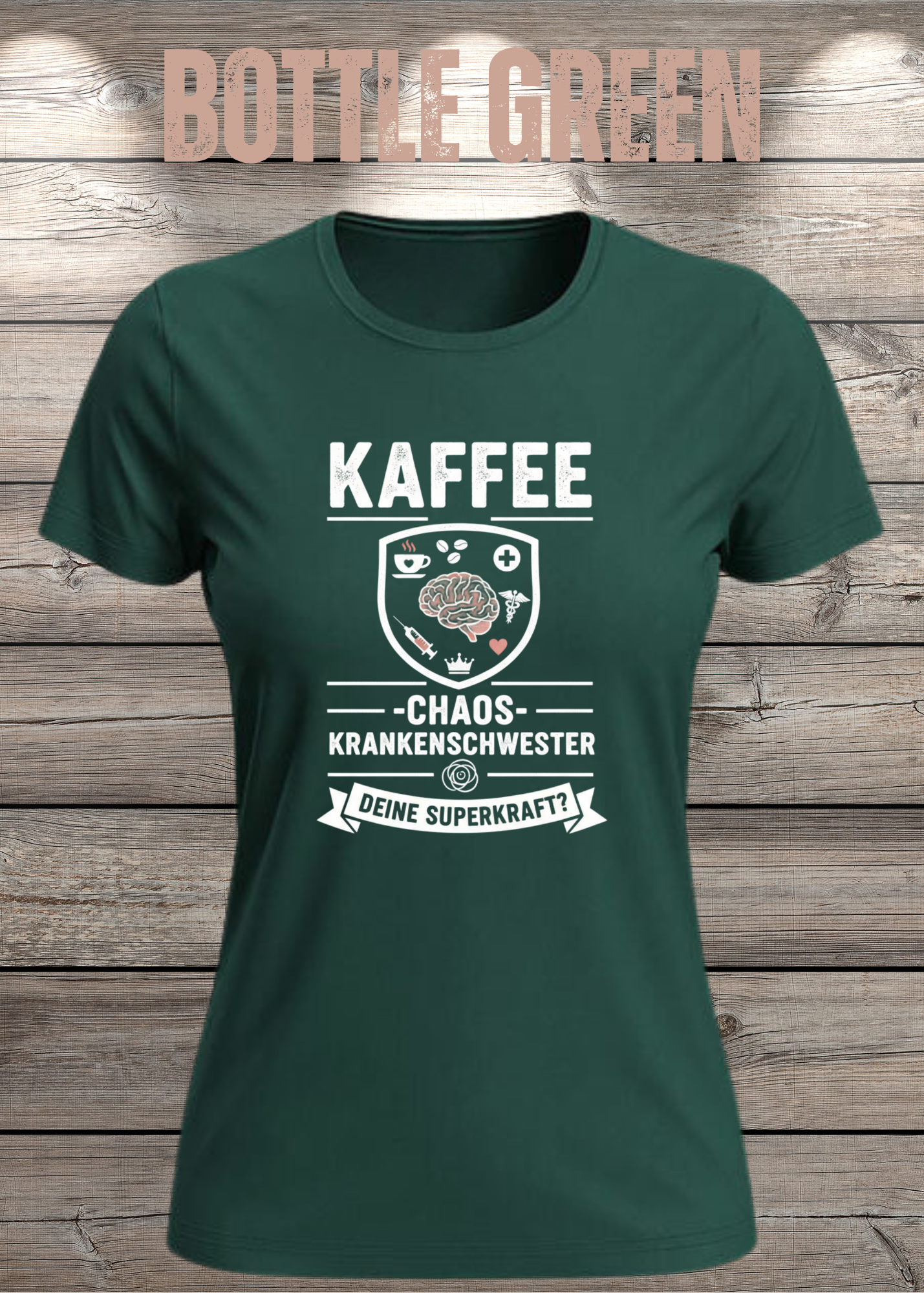 Krankenschwester T-Shirt - Kaffee Chaos Superkraft - Lustiges Geschenk