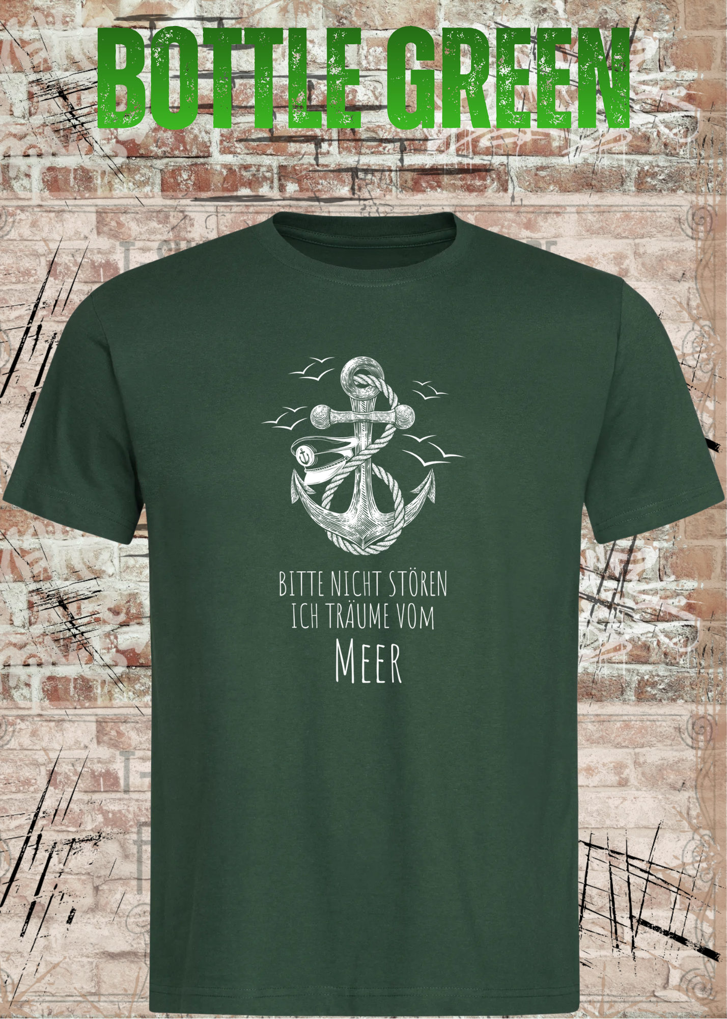 Rockiges Anker T-Shirt Herren & Damen – Bitte nicht stören ich träume vom Meer – Maritime Vintage Shirt