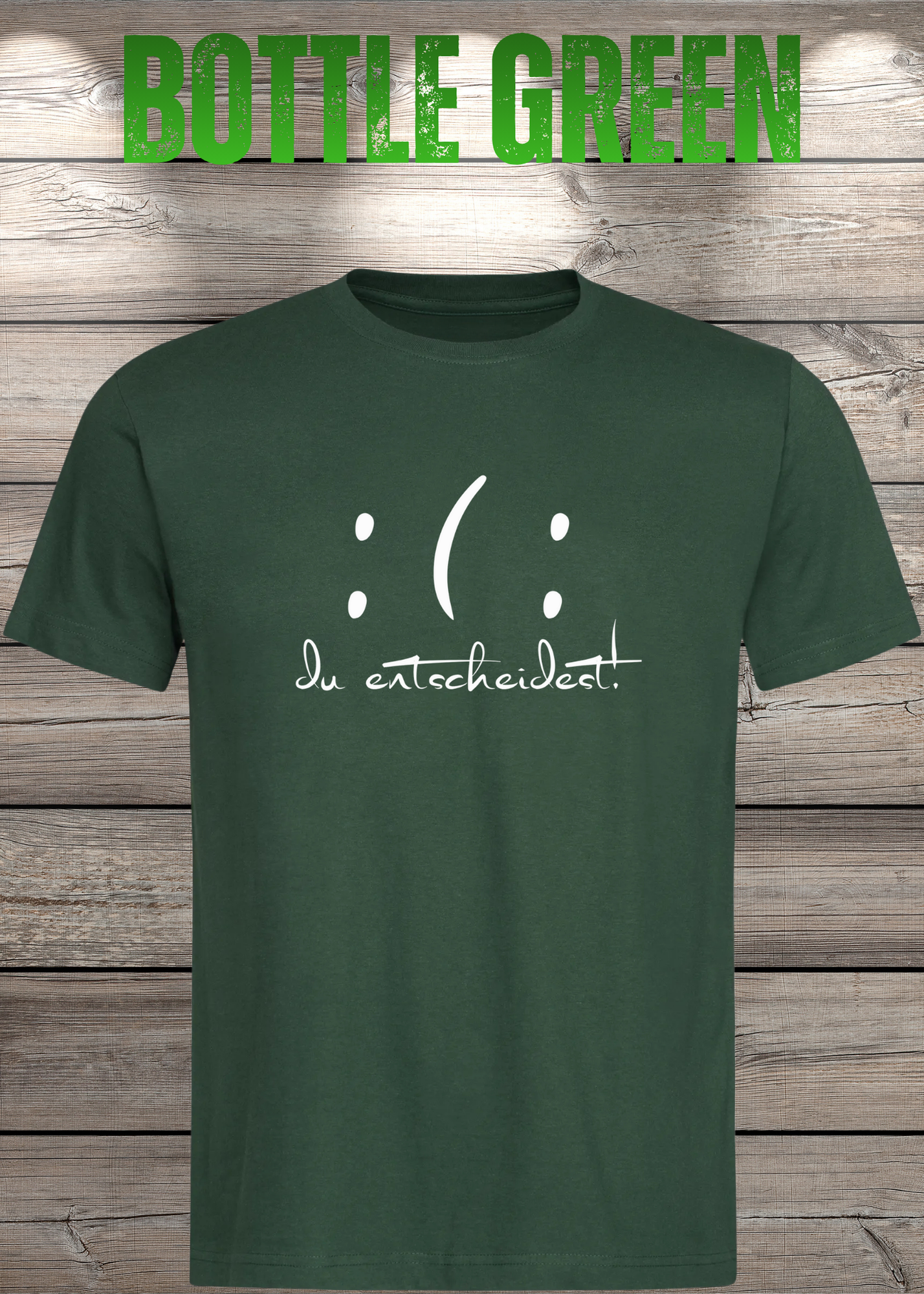 T-Shirt 'Du entscheidest' - Witziges Spruch-Shirt mit gutem & bösem Smiley